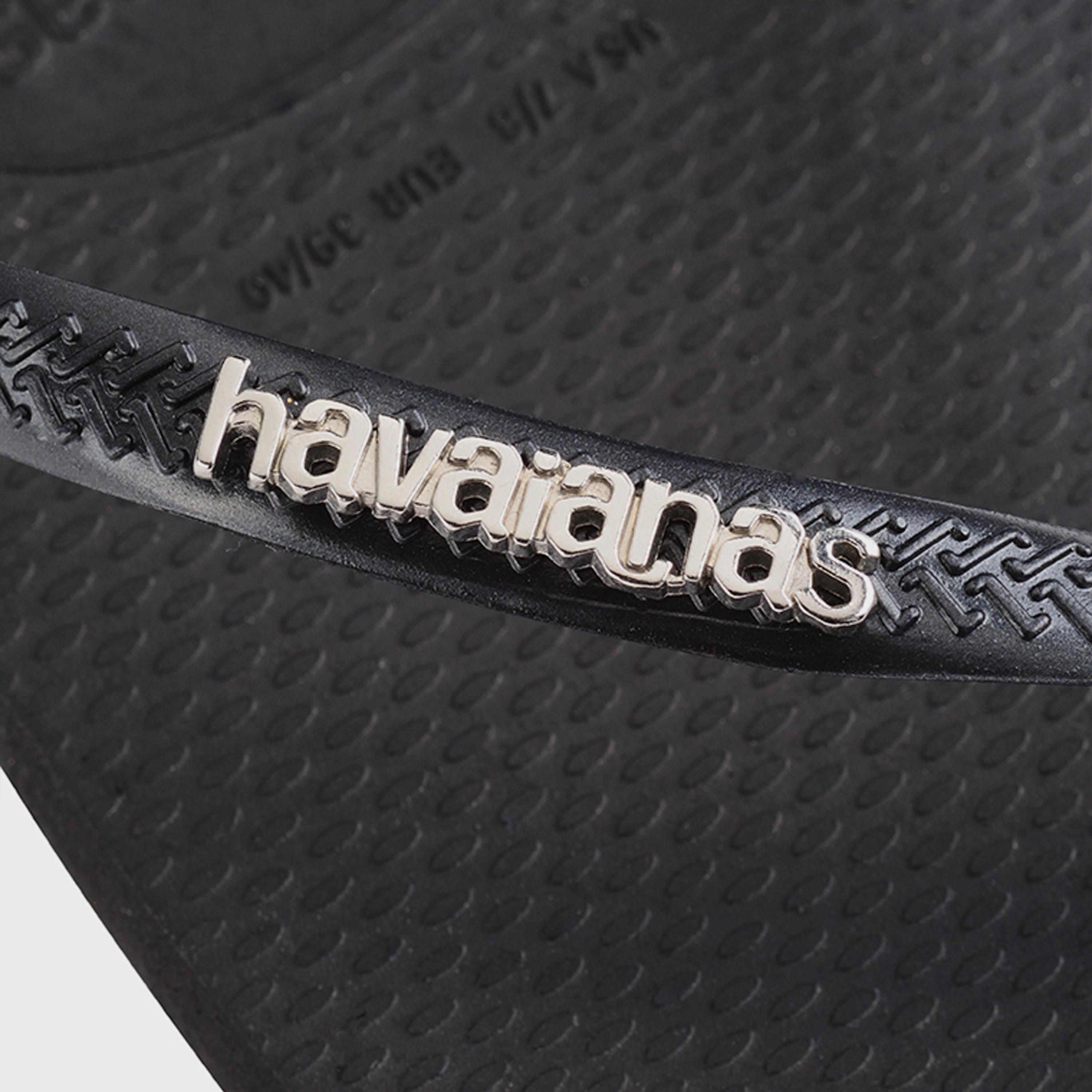 Havaianas Women's Slip-On Flat Slim Square Logo Metallic Thong Slippers | 4148257-2976-women-shoes-flipflopsandslides-image-6