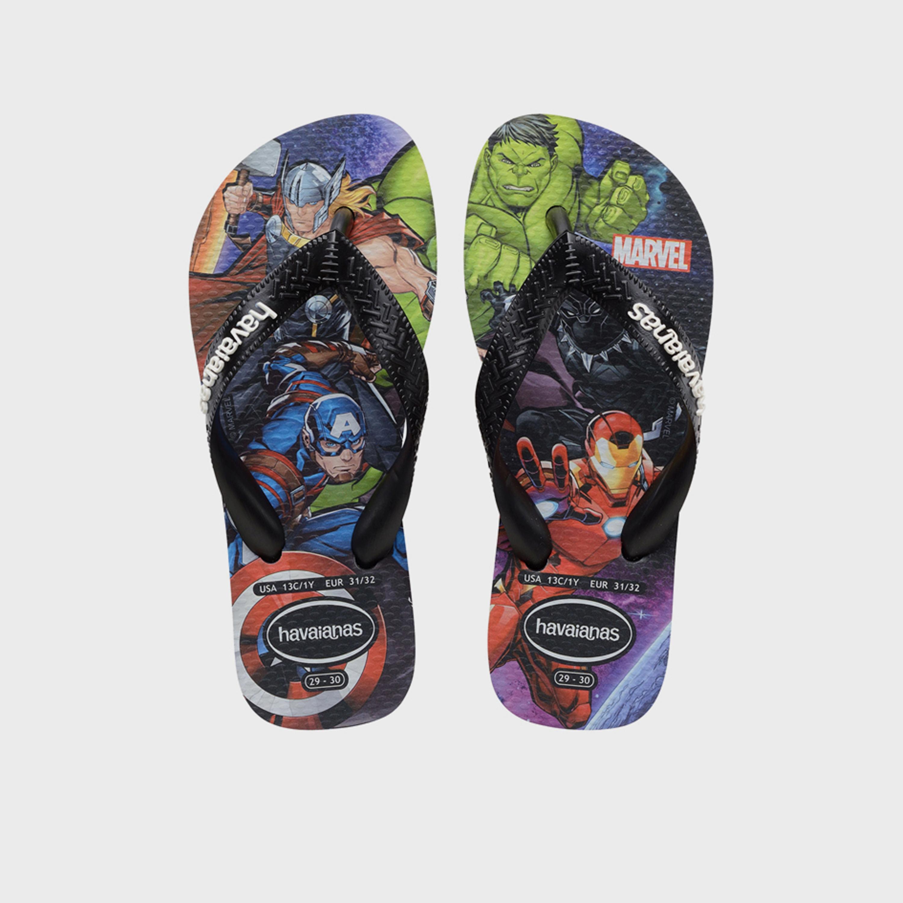Havaianas Kids Slip-On  Top Marvel II Thong Slippers | 4148300-0090-boys-shoes-flipflopsandslides-image-1