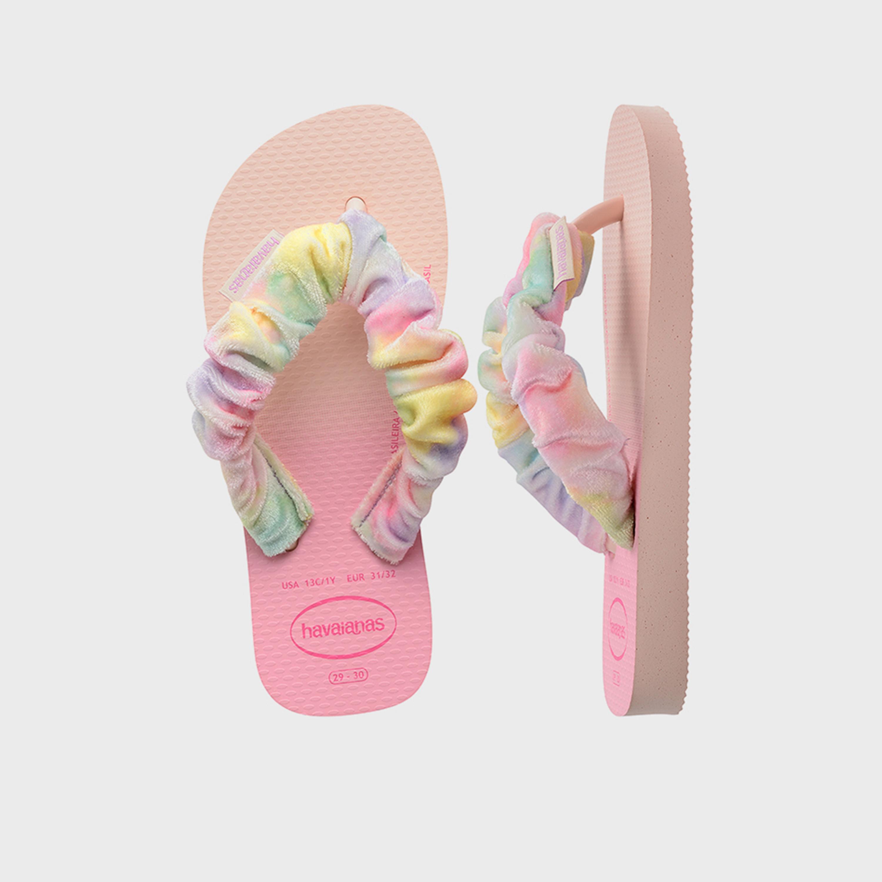 Havaianas Girls Slip-On  Fluffy Thong Slippers | 4149941-0076-girls-shoes-flipflopsandslides-image-5