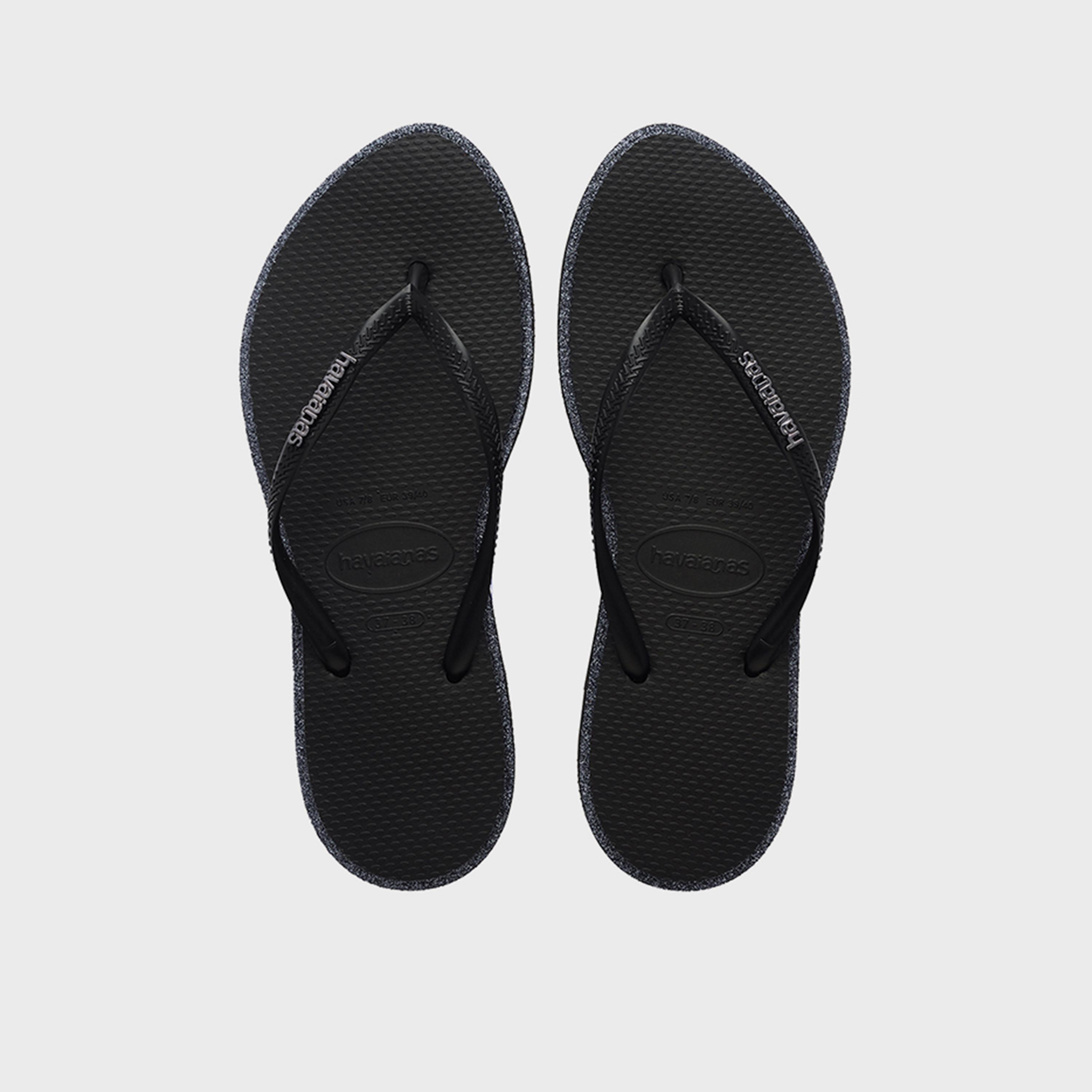 Havaianas Women's Slip-On Flat Slim Point Glitter Thong Slippers | 4150157-1069-women-shoes-flipflopsandslides-image-1