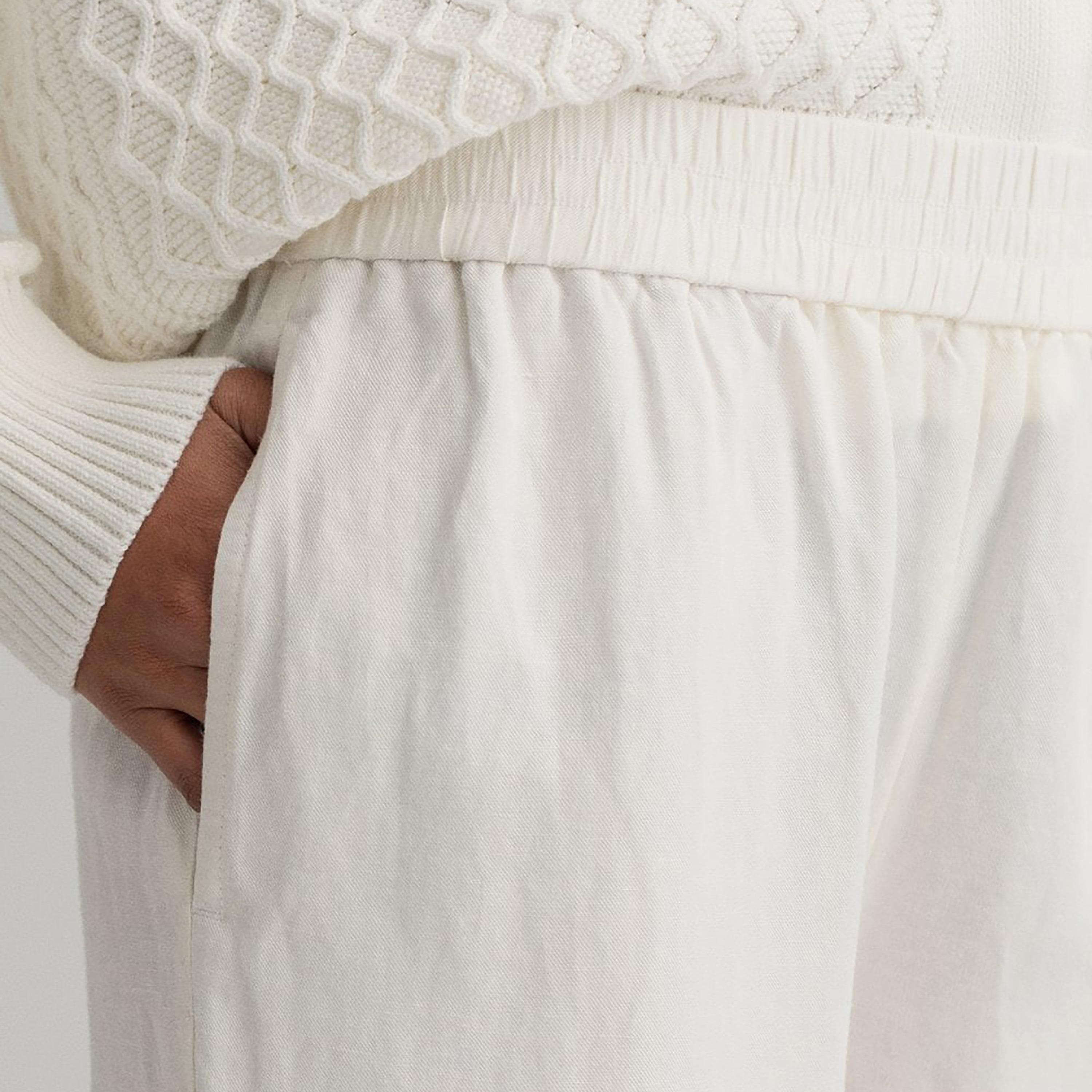 Gant Plain Mid-Rise Elasticated Pants-women-clothing-bottoms-trousers-image-3