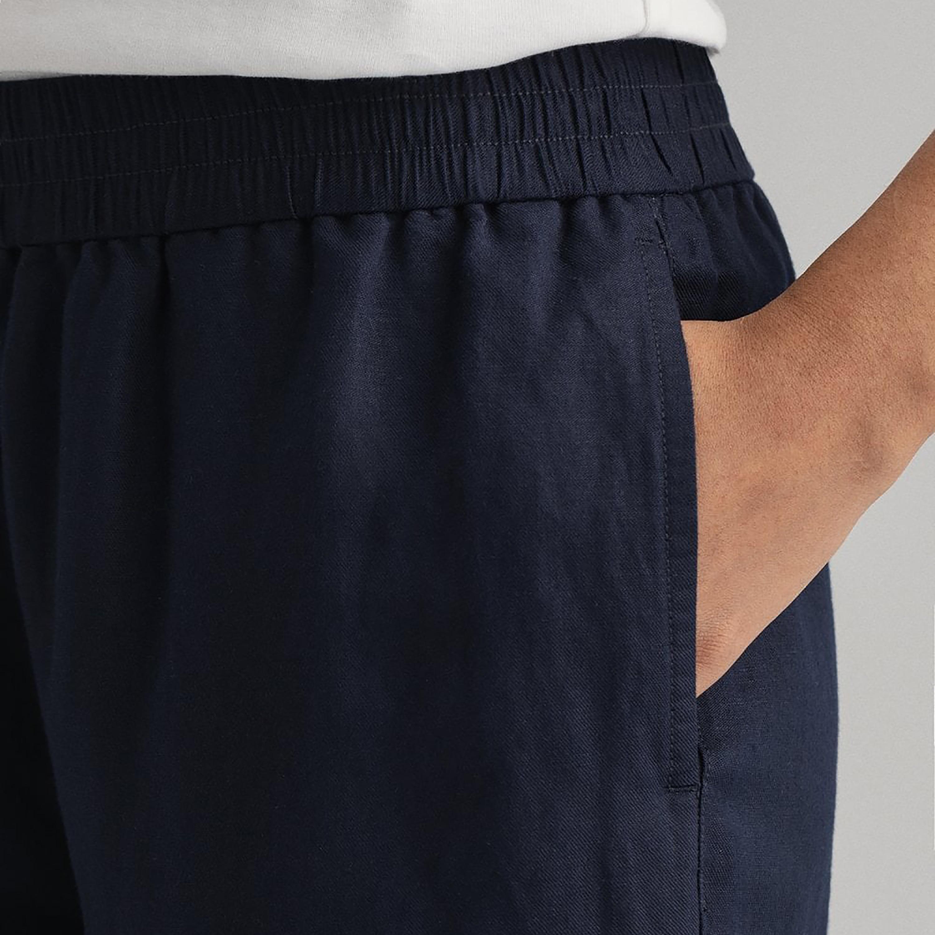 Gant Plain Mid-Rise Elasticated Pants-women-clothing-bottoms-trousers-image-3