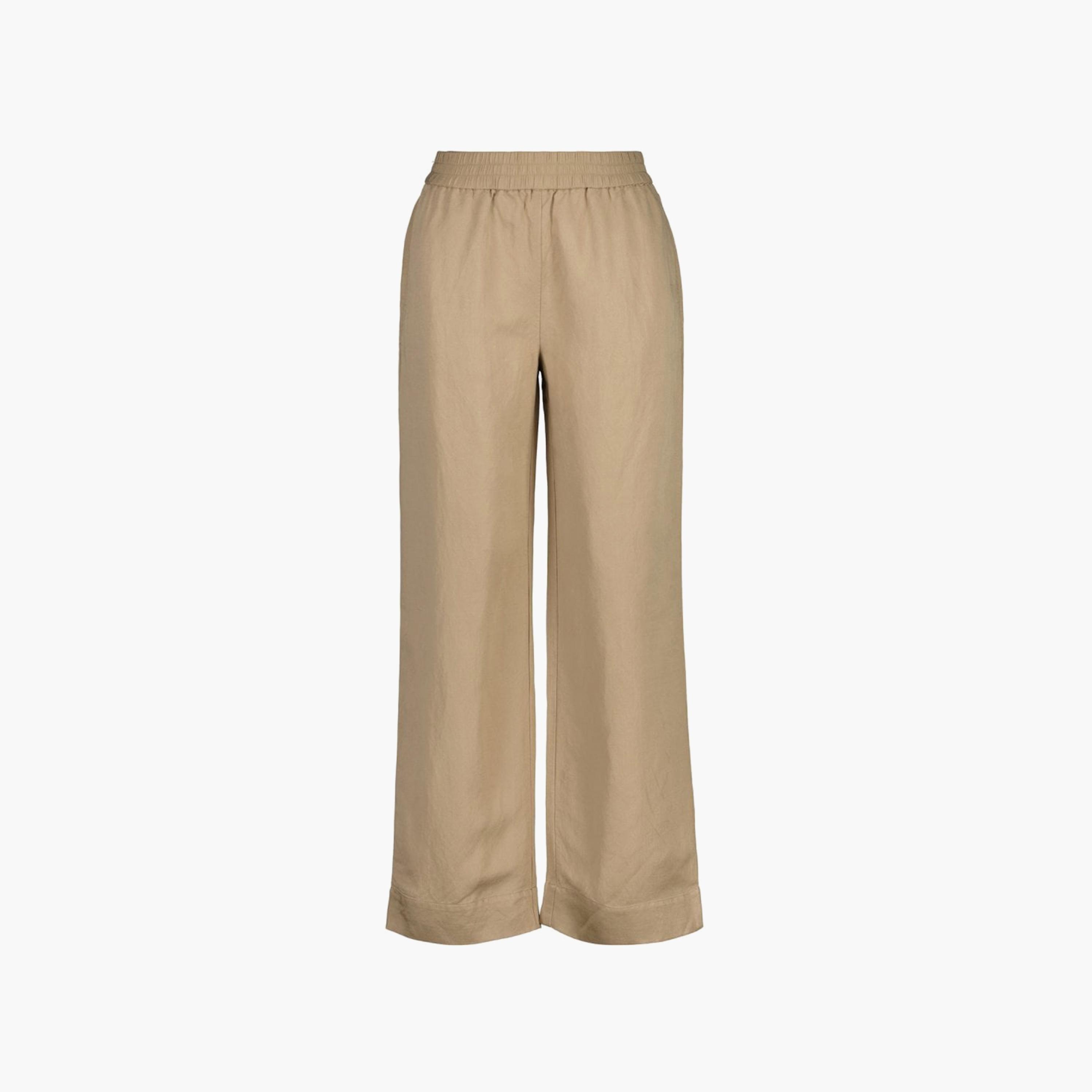 Gant Plain Mid-Rise Elasticated Pants-women-clothing-bottoms-trousers-image-1