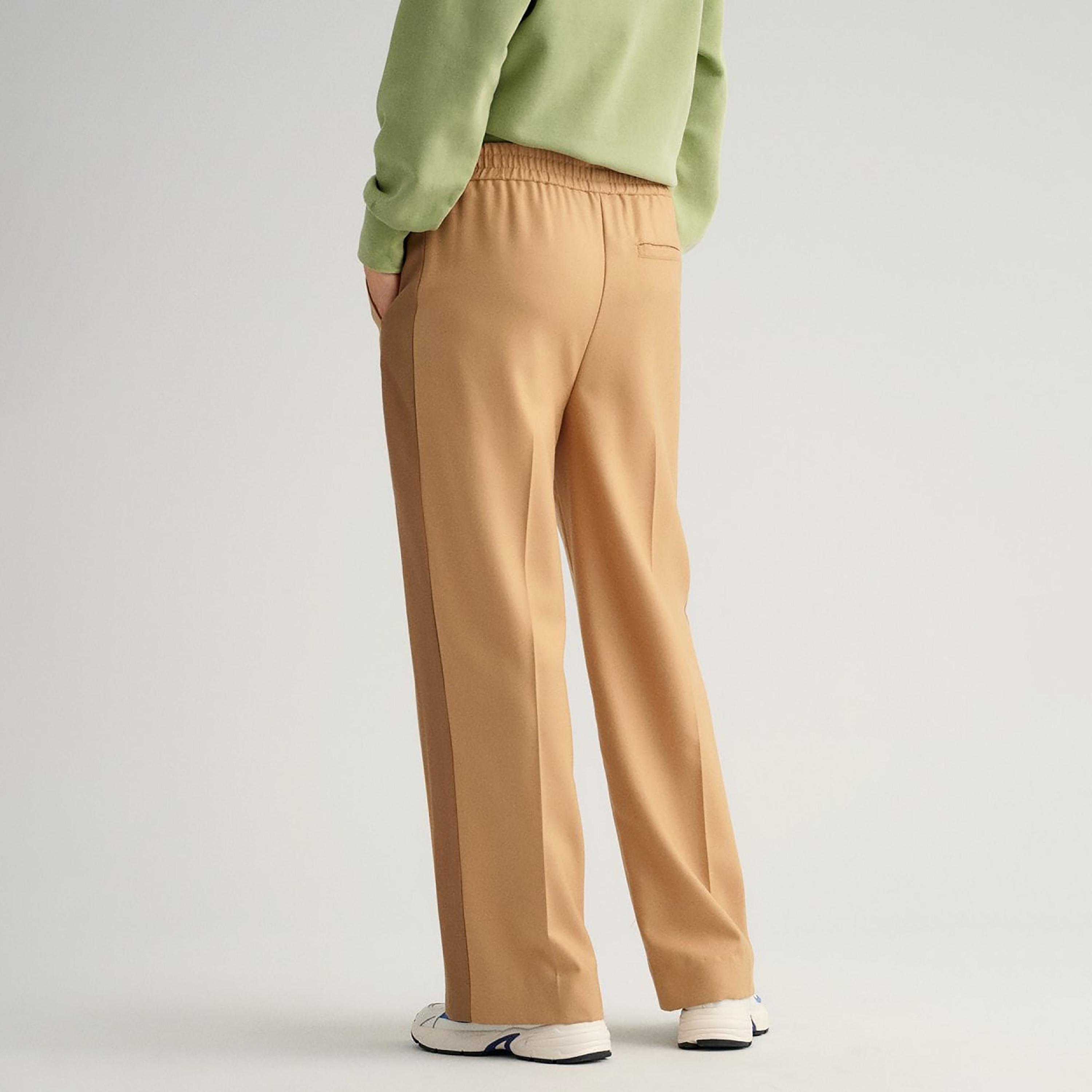 Gant Plain Mid-Rise Elastic Waistband Straight Women Trackpants-women-clothing-bottoms-trousers-image-4