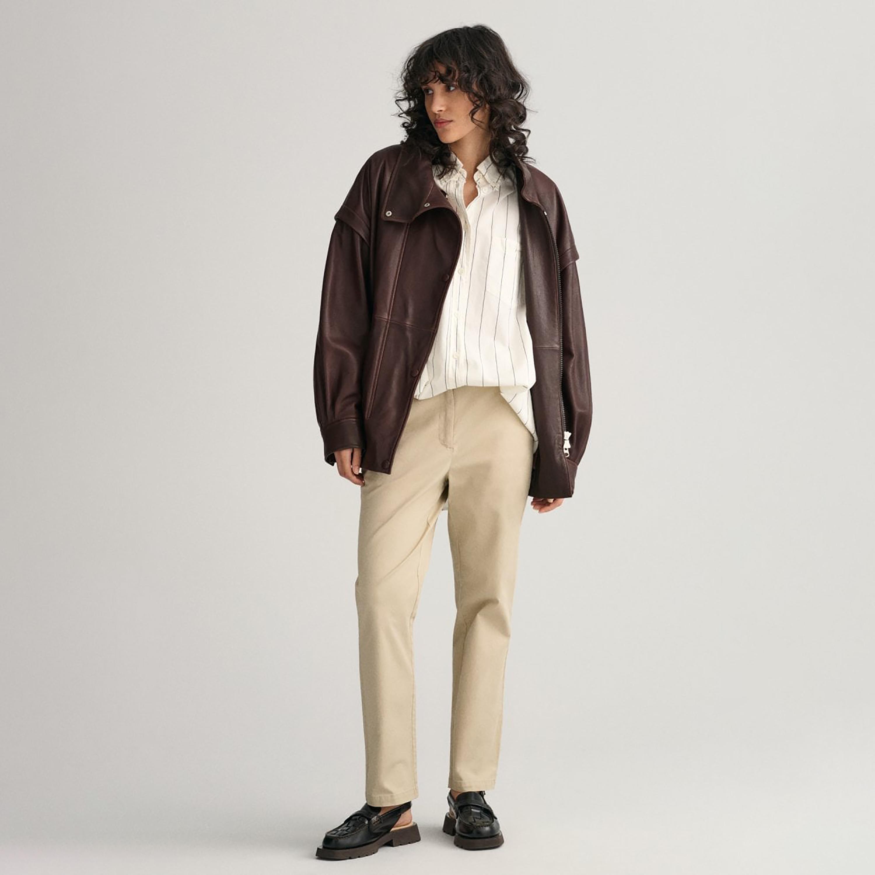 تشينو جانت سادة متوسطة الارتفاع بأزرار-women-clothing-bottoms-trousers-image-4