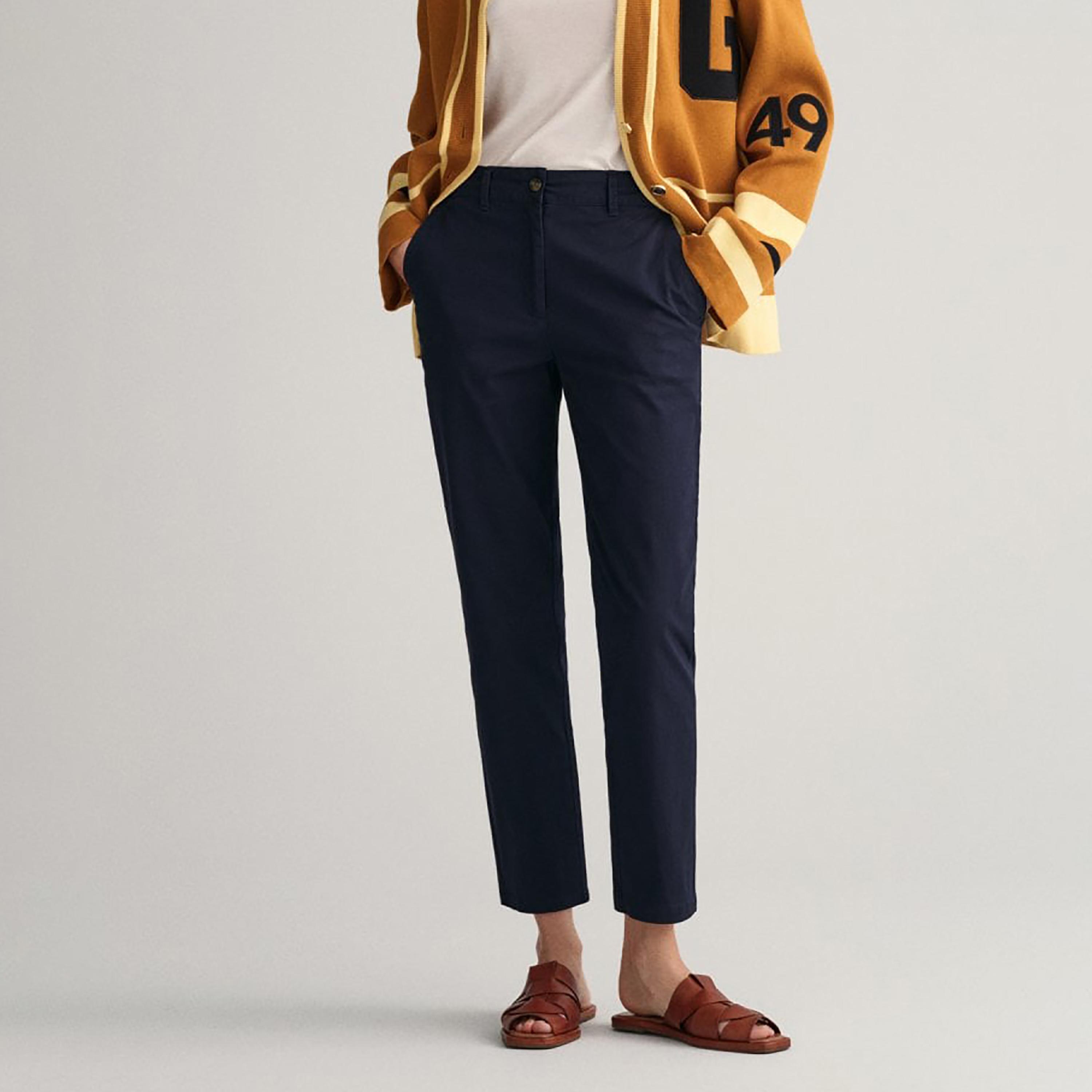 تشينو جانت سادة متوسطة الارتفاع بأزرار-women-clothing-bottoms-trousers-image-1