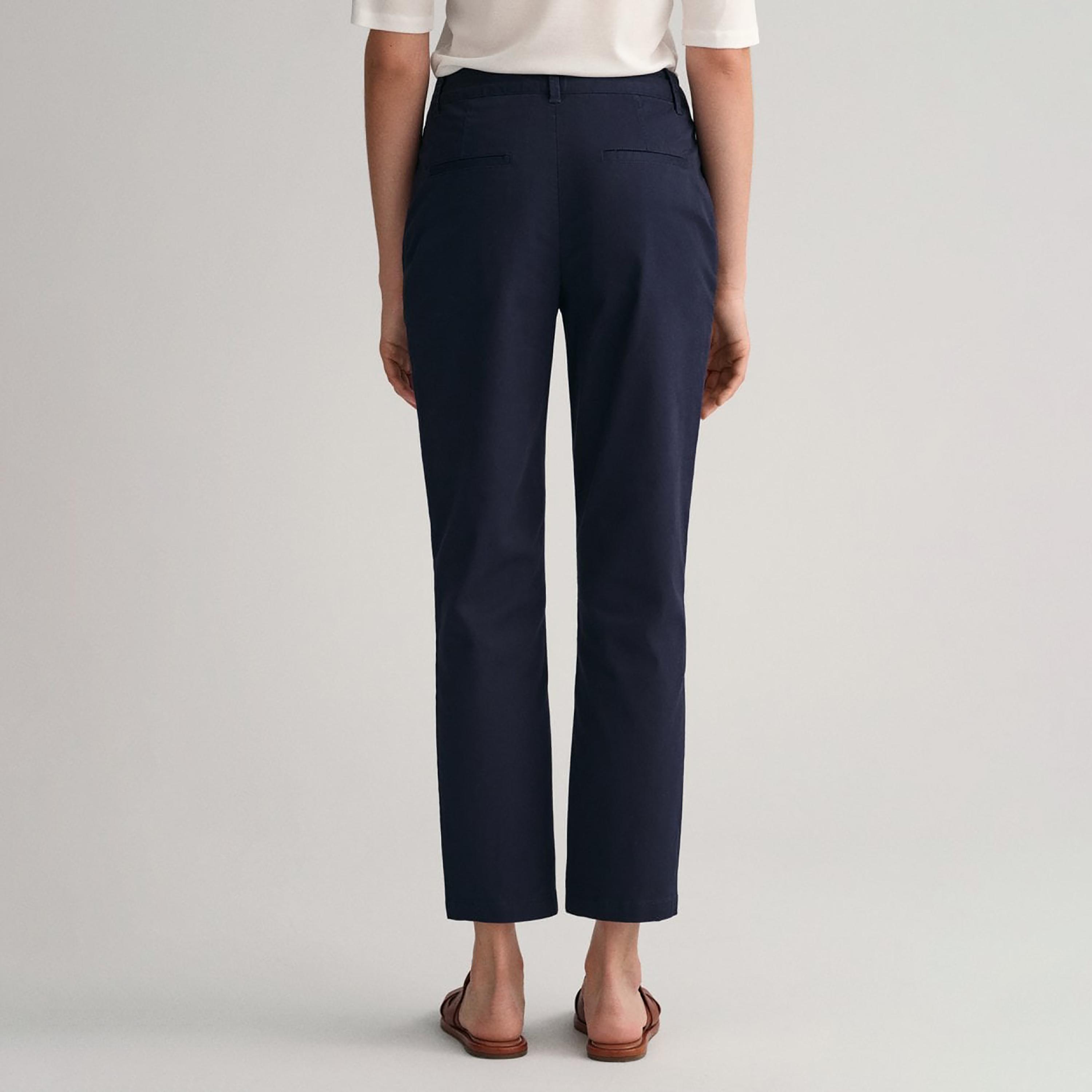 Gant Plain Mid-Rise Buttoned Chinos-women-clothing-bottoms-trousers-image-4