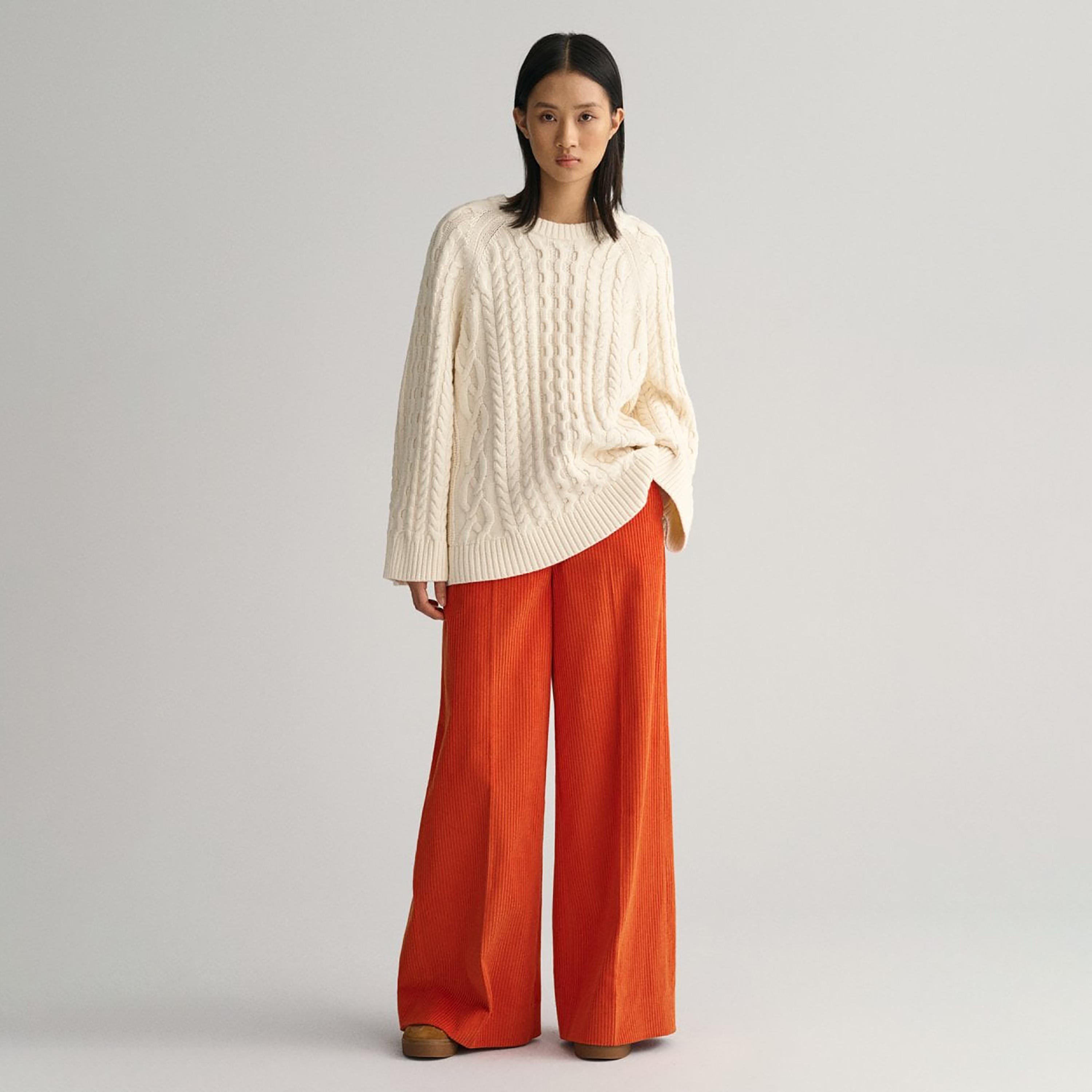 Gant Ribbed High-Rise Wide Leg Corduroy Pants-women-clothing-bottoms-trousers-image-2
