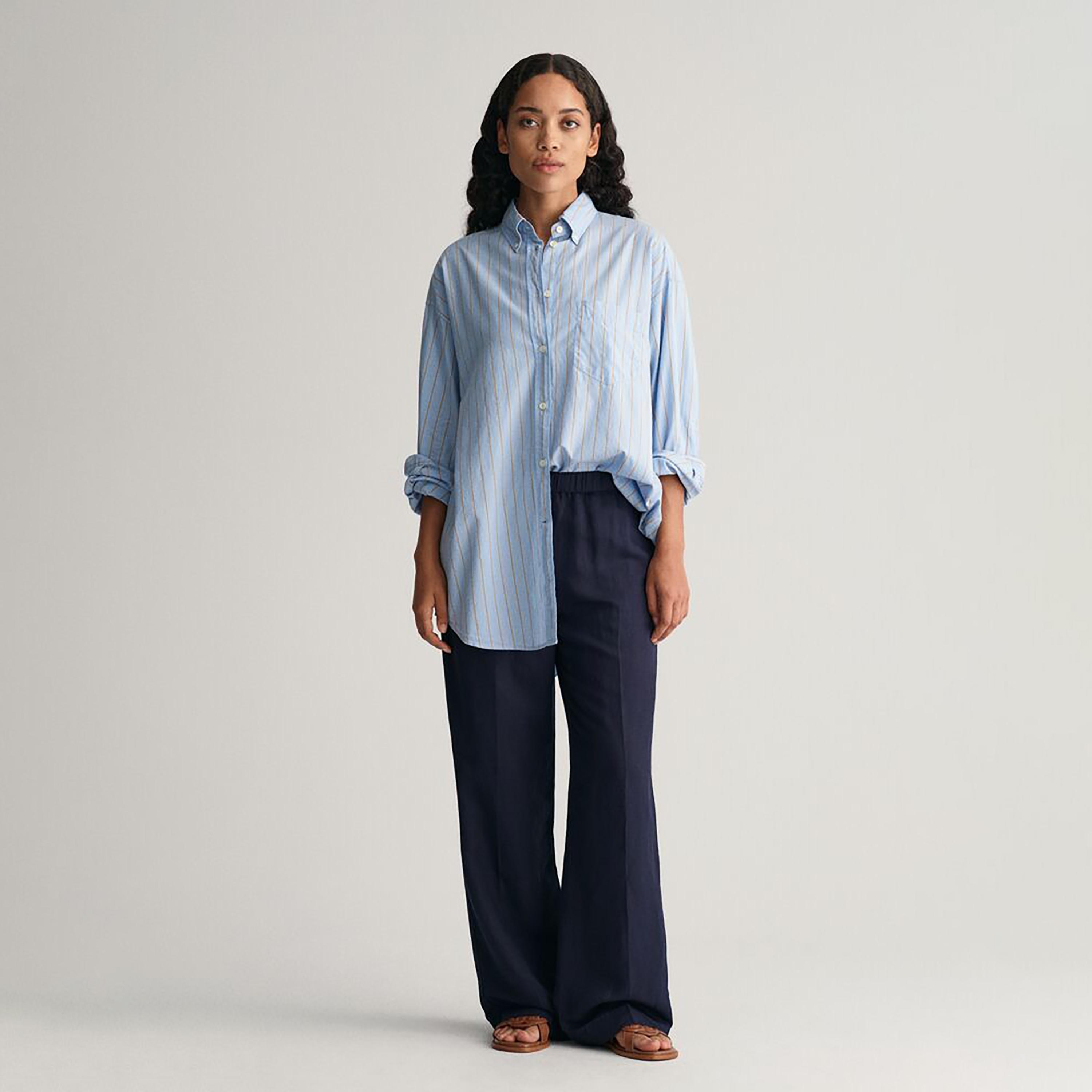 سروال خصر مطاطي متوسط ​​الارتفاع من غانت-women-clothing-bottoms-trousers-image-9