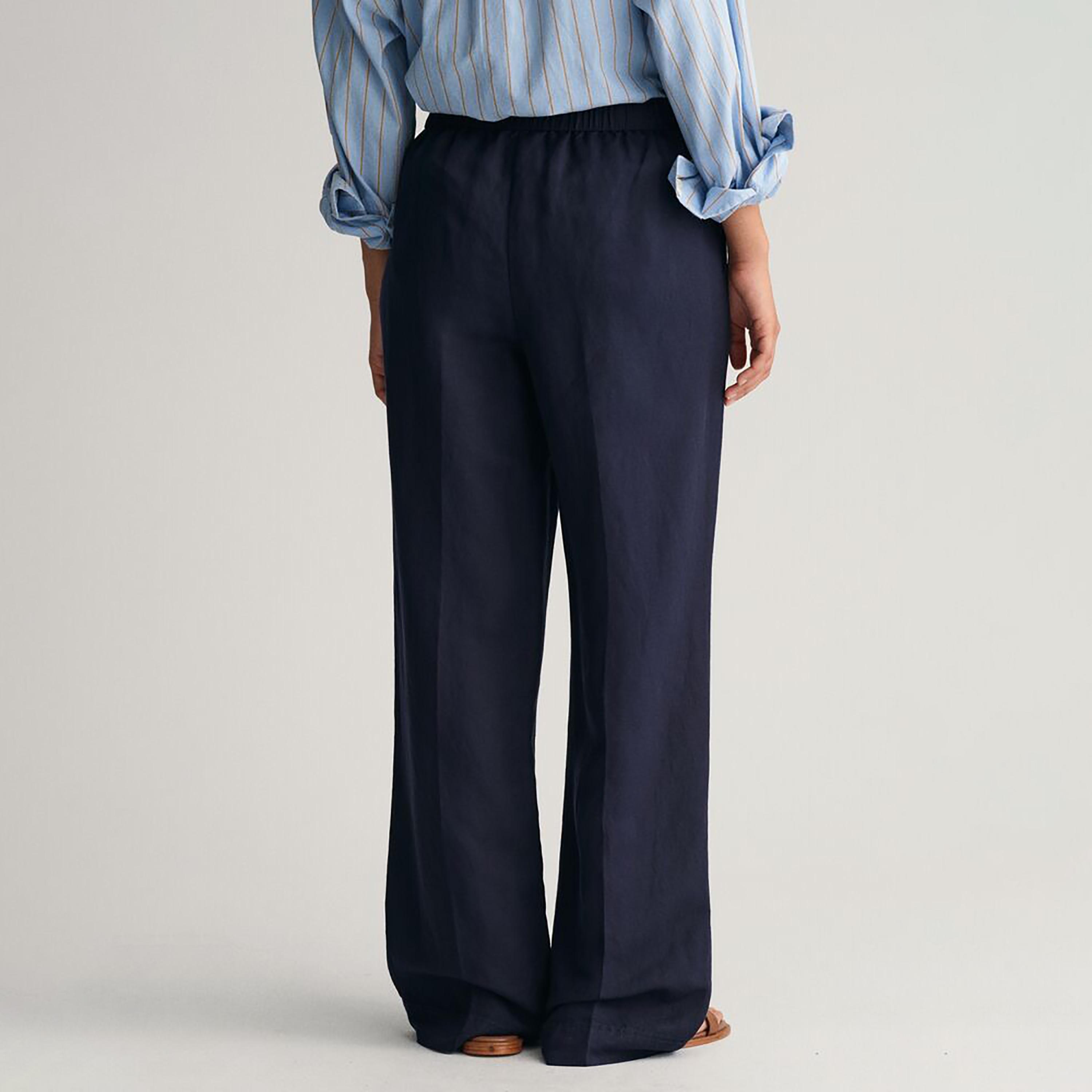 سروال خصر مطاطي متوسط ​​الارتفاع من غانت-women-clothing-bottoms-trousers-image-10