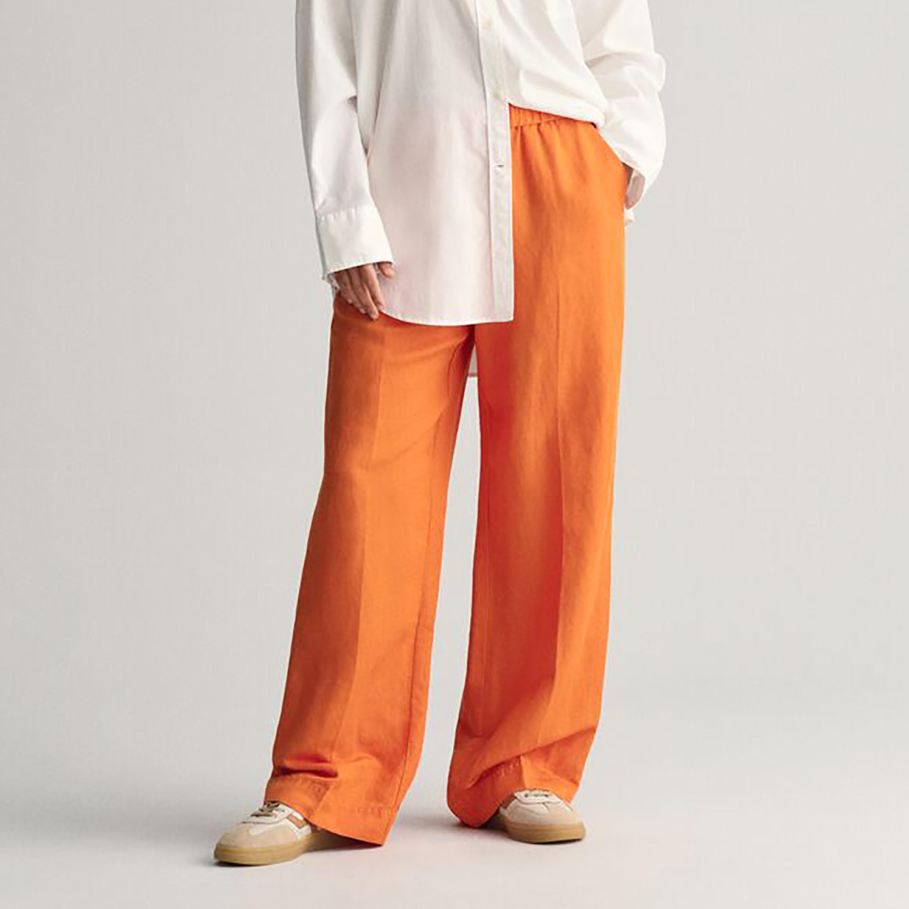 سروال خصر مطاطي متوسط ​​الارتفاع من غانت-women-clothing-bottoms-trousers-image-11