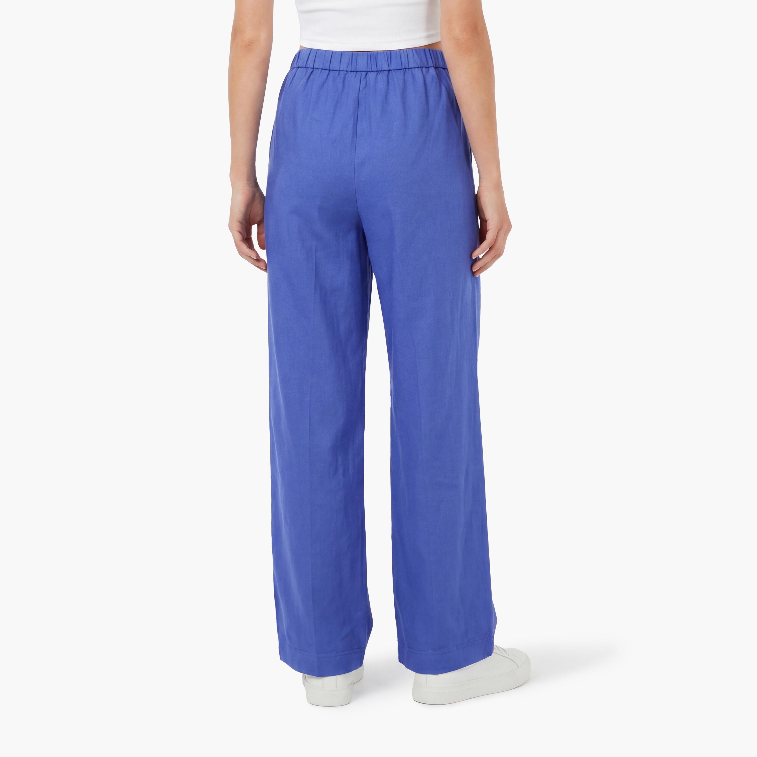 بنطال نسائي بقصة مريحة وسادة بخصر متوسط الارتفاع ومطاطي من غانت-women-clothing-bottoms-trousers-image-4