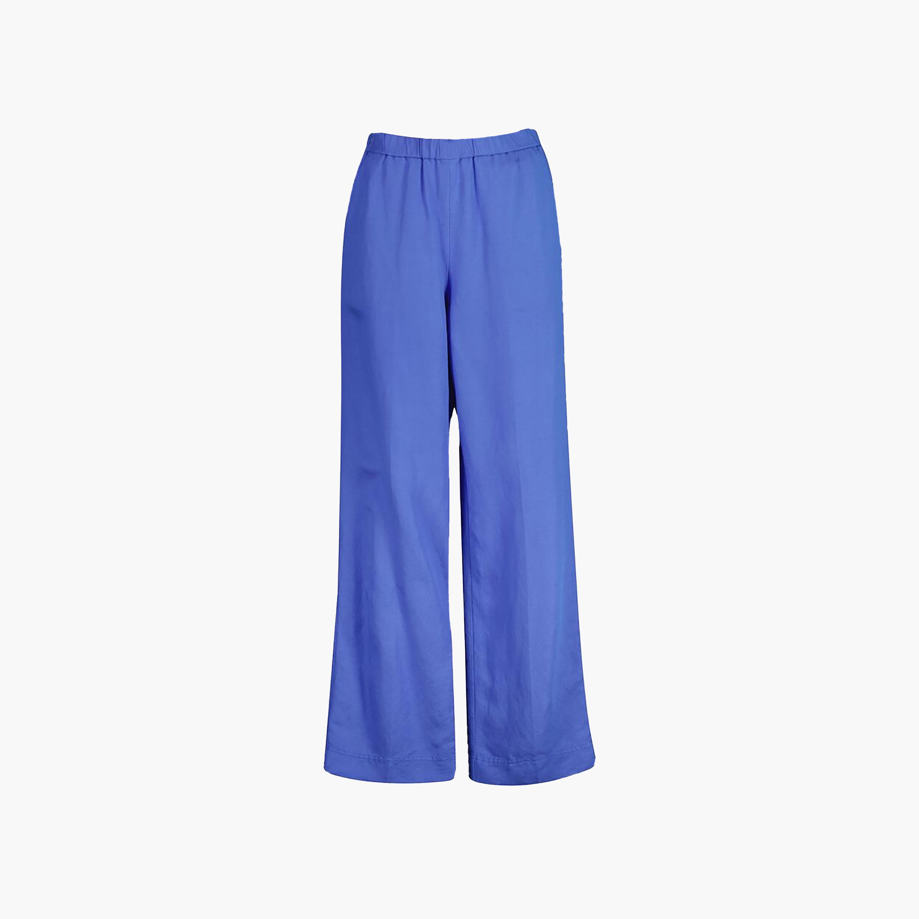 بنطال نسائي بقصة مريحة وسادة بخصر متوسط الارتفاع ومطاطي من غانت-women-clothing-bottoms-trousers-image-6
