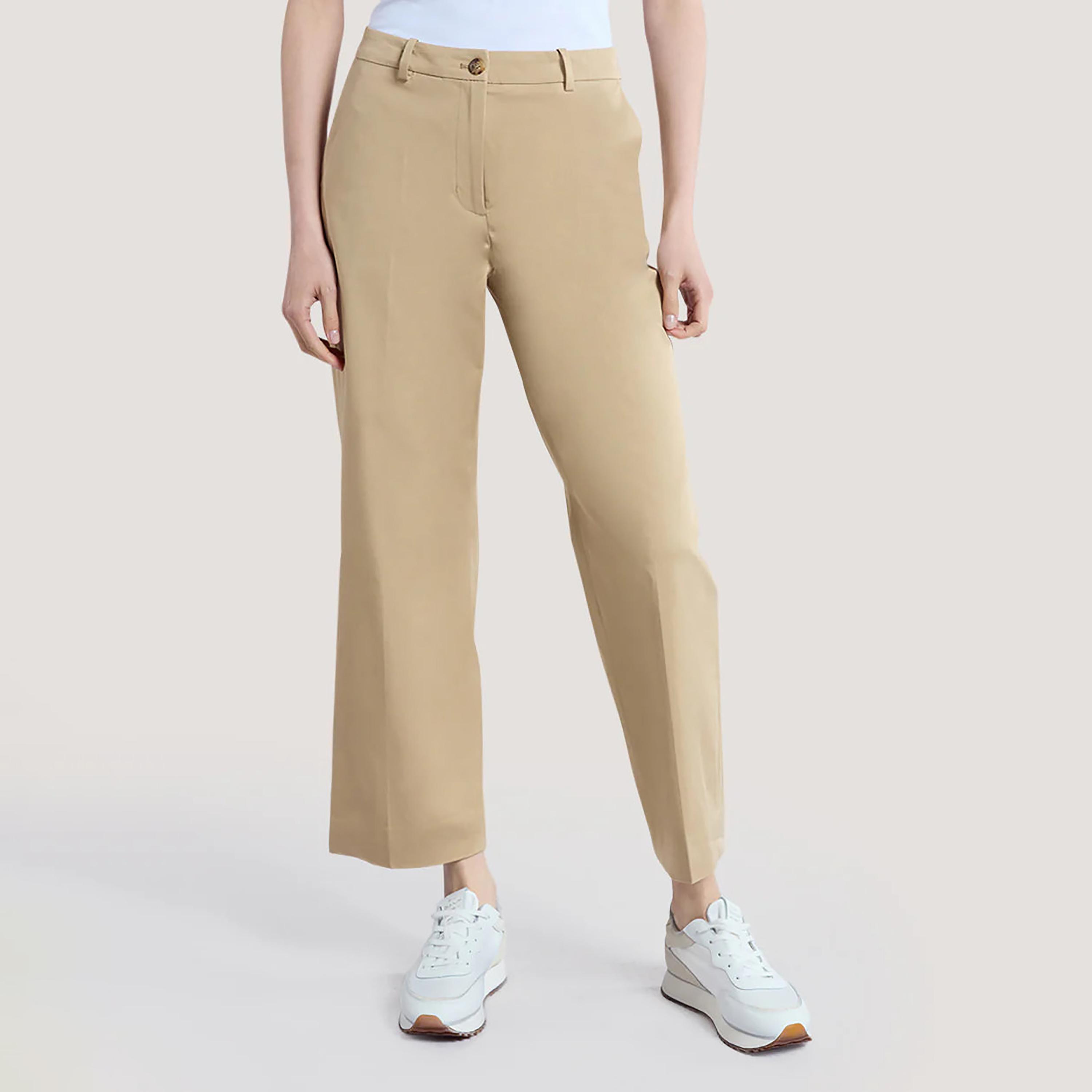 Gant Plain Mid-Rise Women's Trousers-women-clothing-trousers-image-1