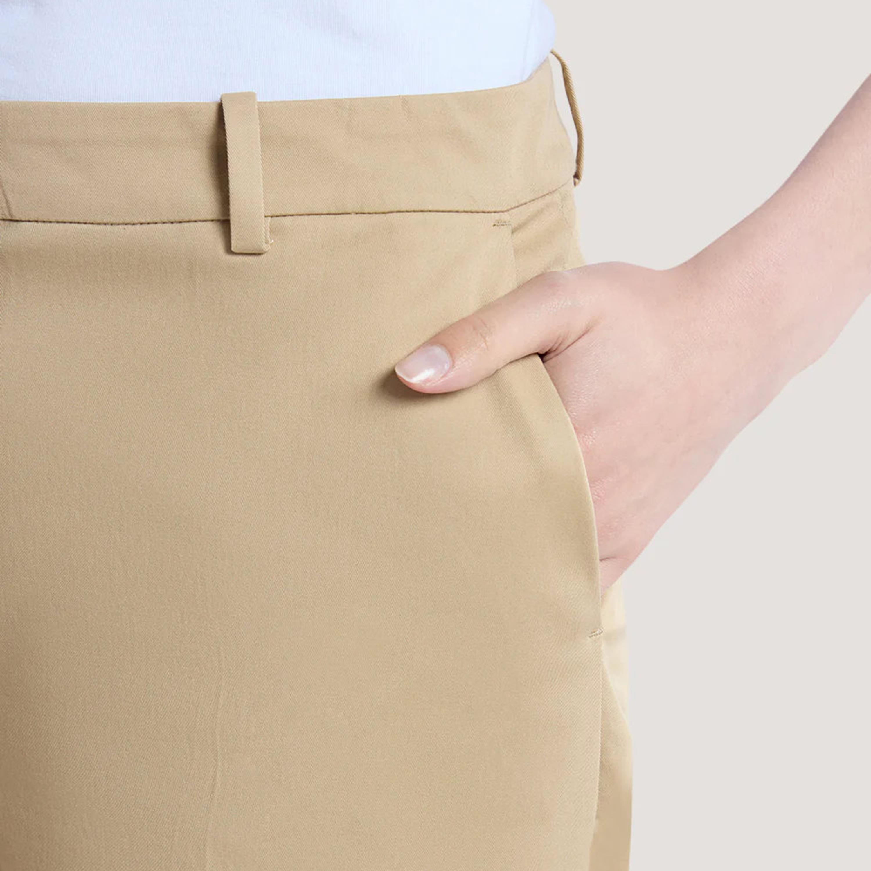 Gant Plain Mid-Rise Women's Trousers-women-clothing-trousers-image-3