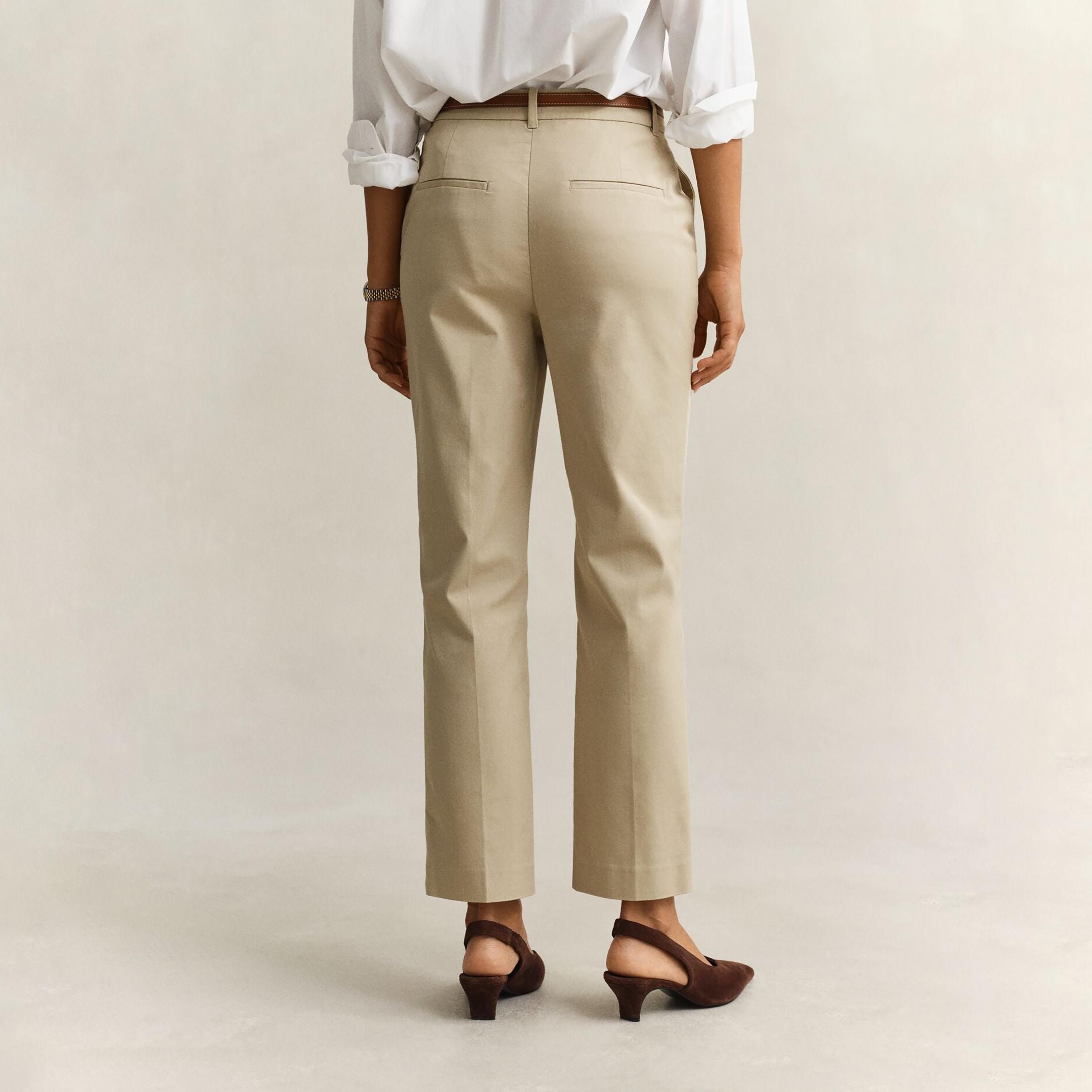 Gant Slim Fit Plain Mid-Rise Women's Chinos-women-clothing-bottoms-trousers-image-5