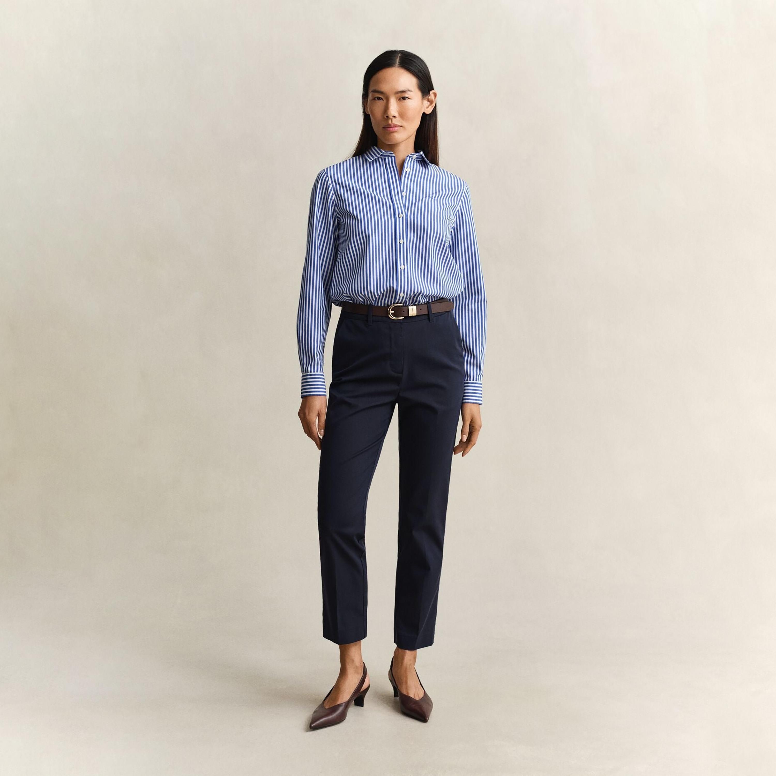 Gant Slim Fit Plain Mid-Rise Women's Chinos-women-clothing-bottoms-trousers-image-7