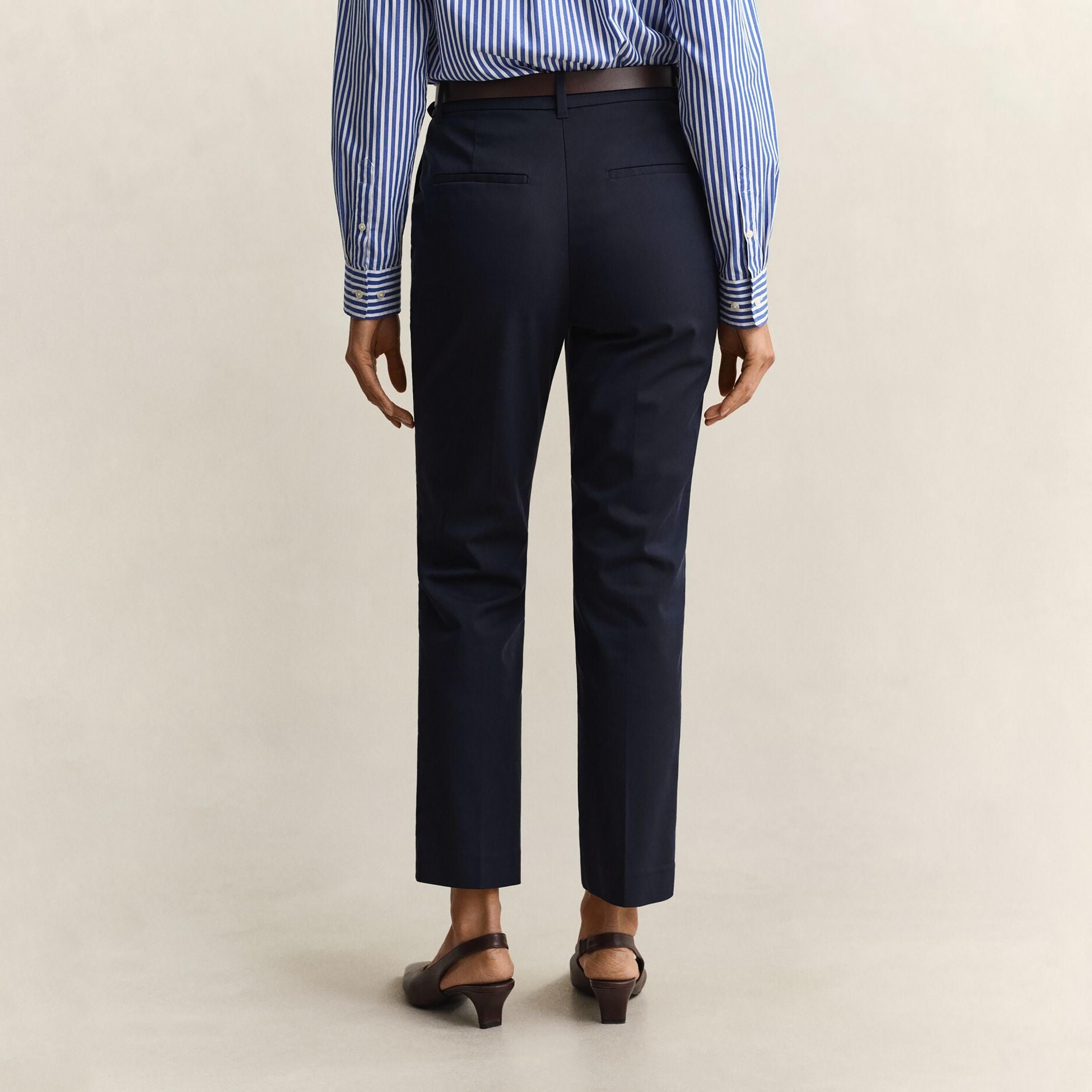 Gant Slim Fit Plain Mid-Rise Women's Chinos-women-clothing-bottoms-trousers-image-9