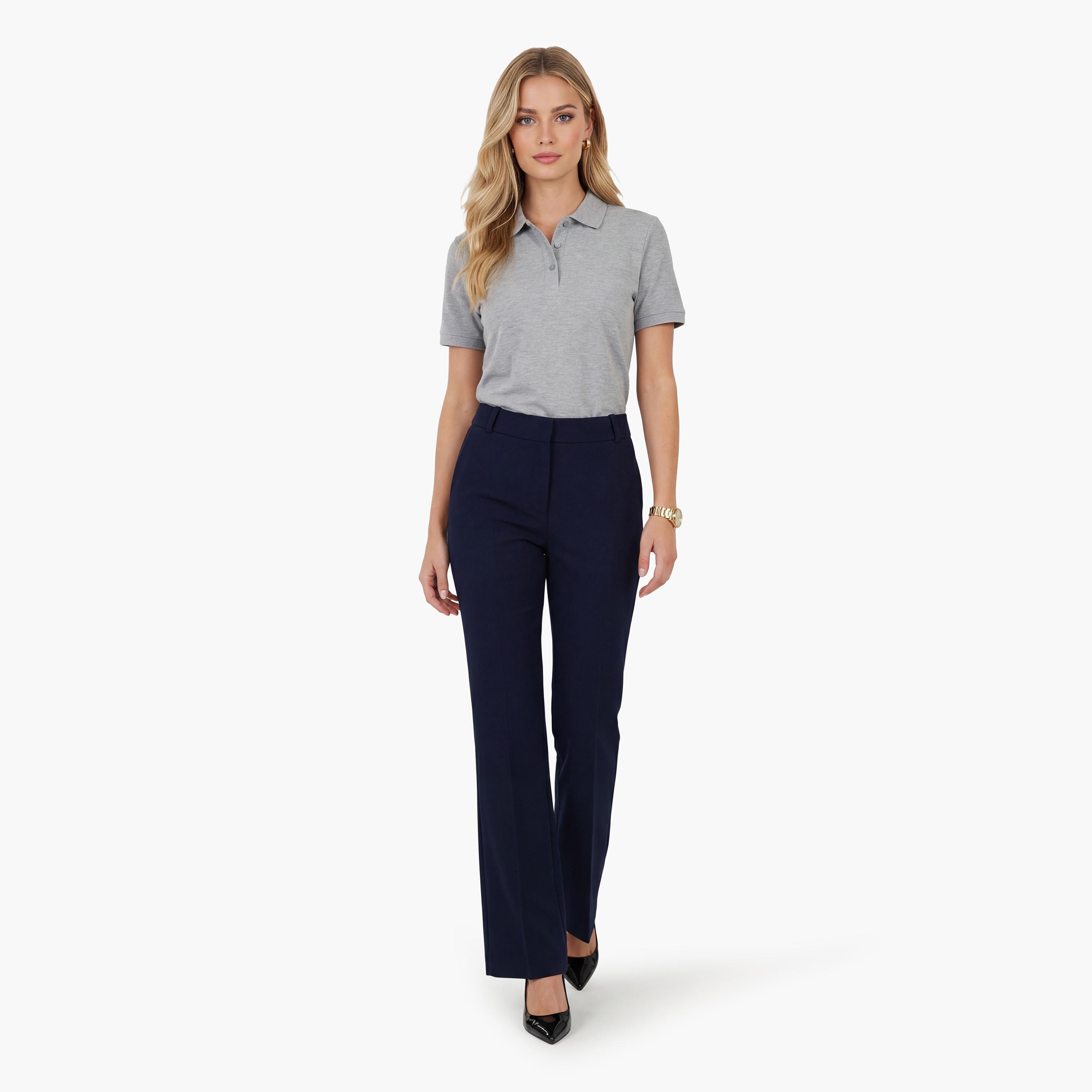 Gant Slim Fit Plain High-Rise Women's Chinos-women-clothing-bottoms-trousers-image-2