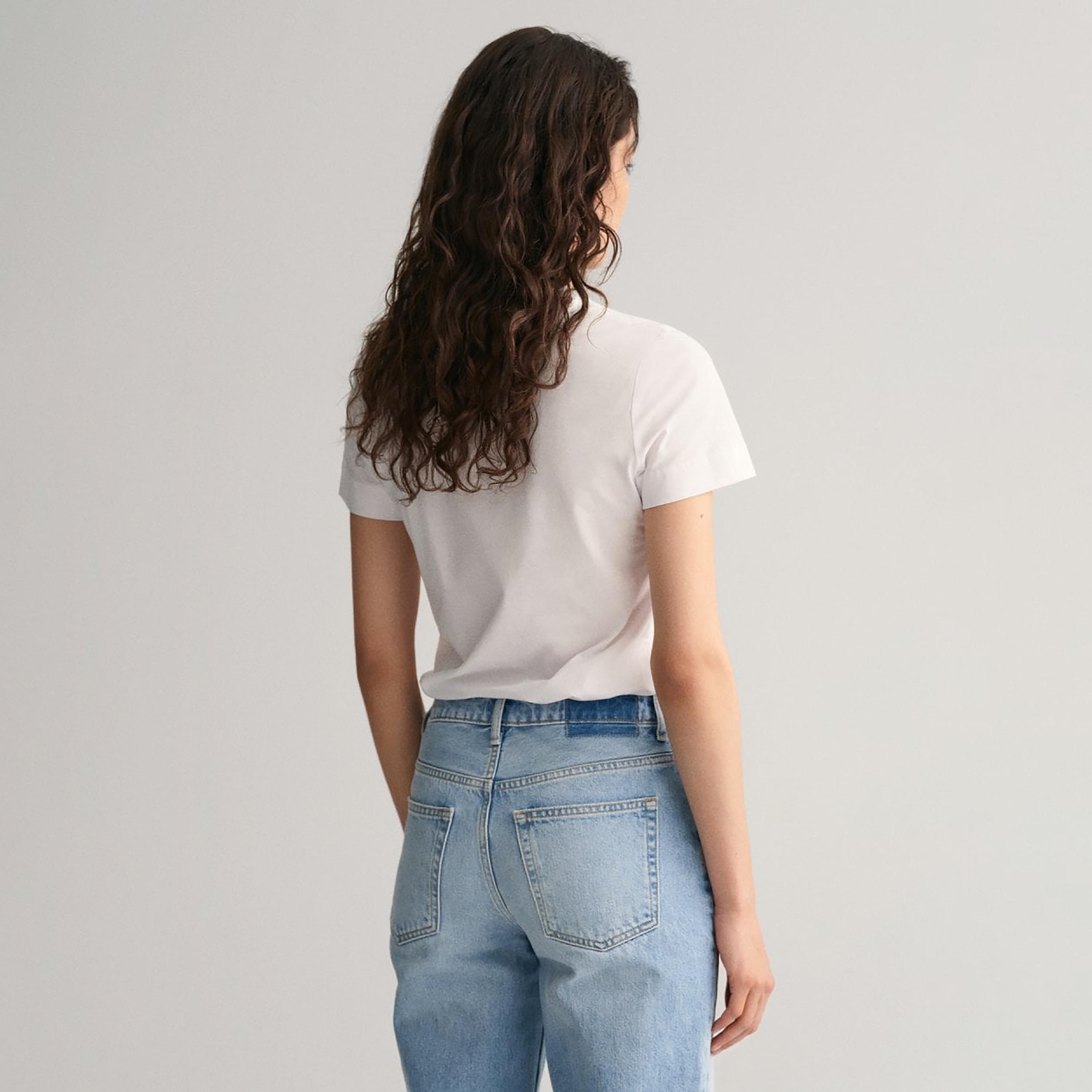 تي-شيرت جانت لوجو بأكمام قصيرة وياقة دائرية-women-clothing-tshirts-image-4