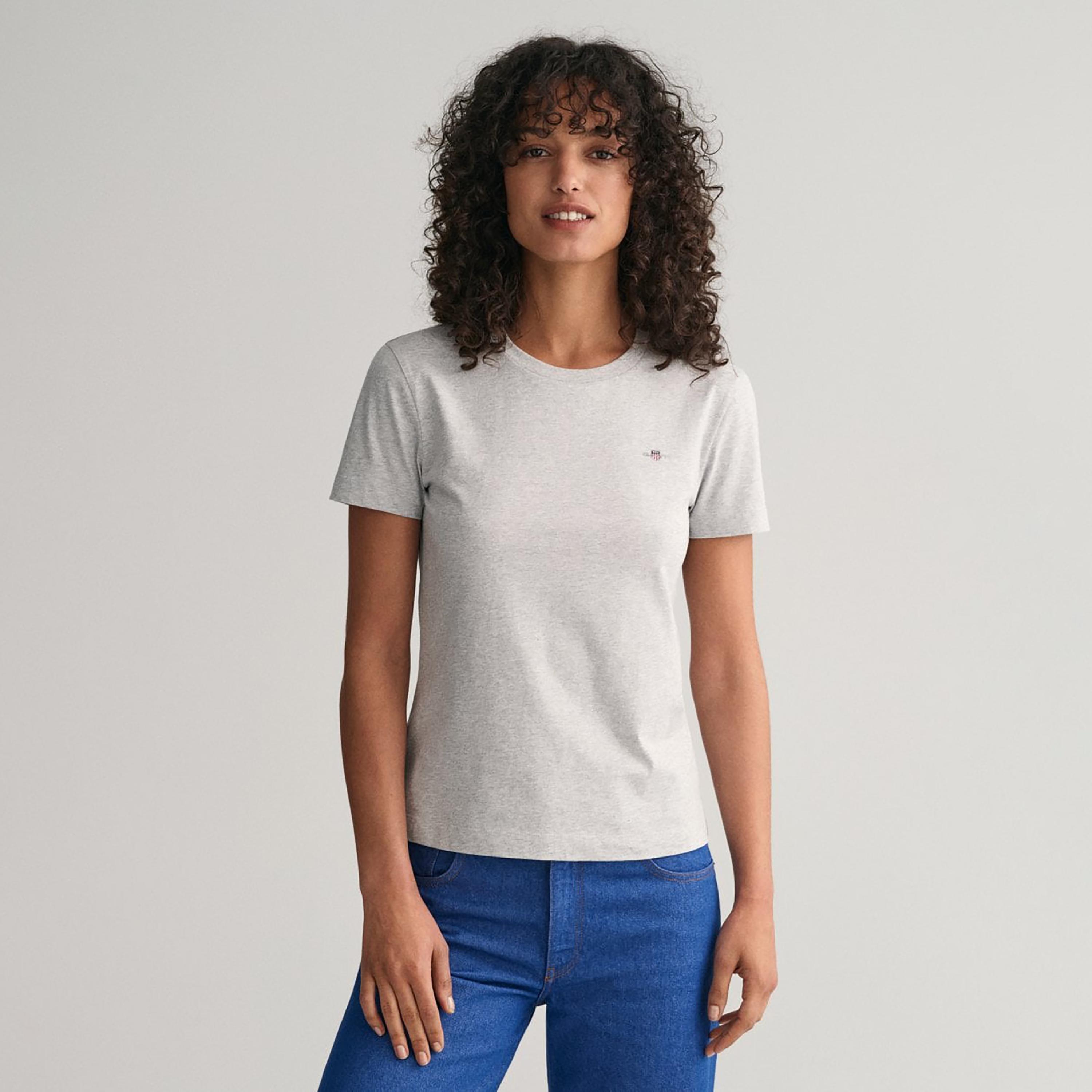 Gant Logo Detail Crew Neck Short Sleeves T-Shirt-women-clothing-tshirts-image-2