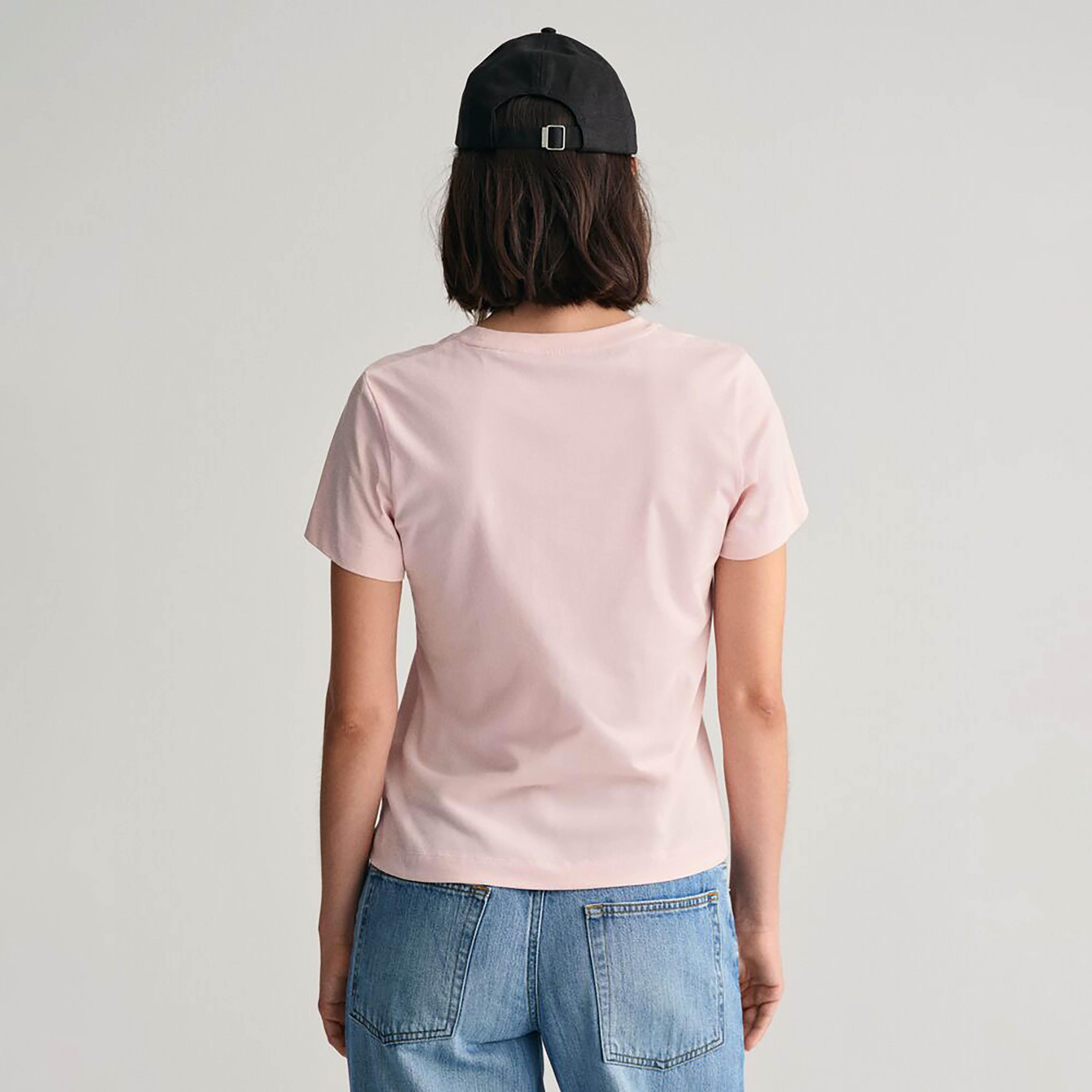 تي شيرت نسائي سادة بياقة دائرية وأكمام قصيرة من غانت-women-clothing-tshirts-image-4