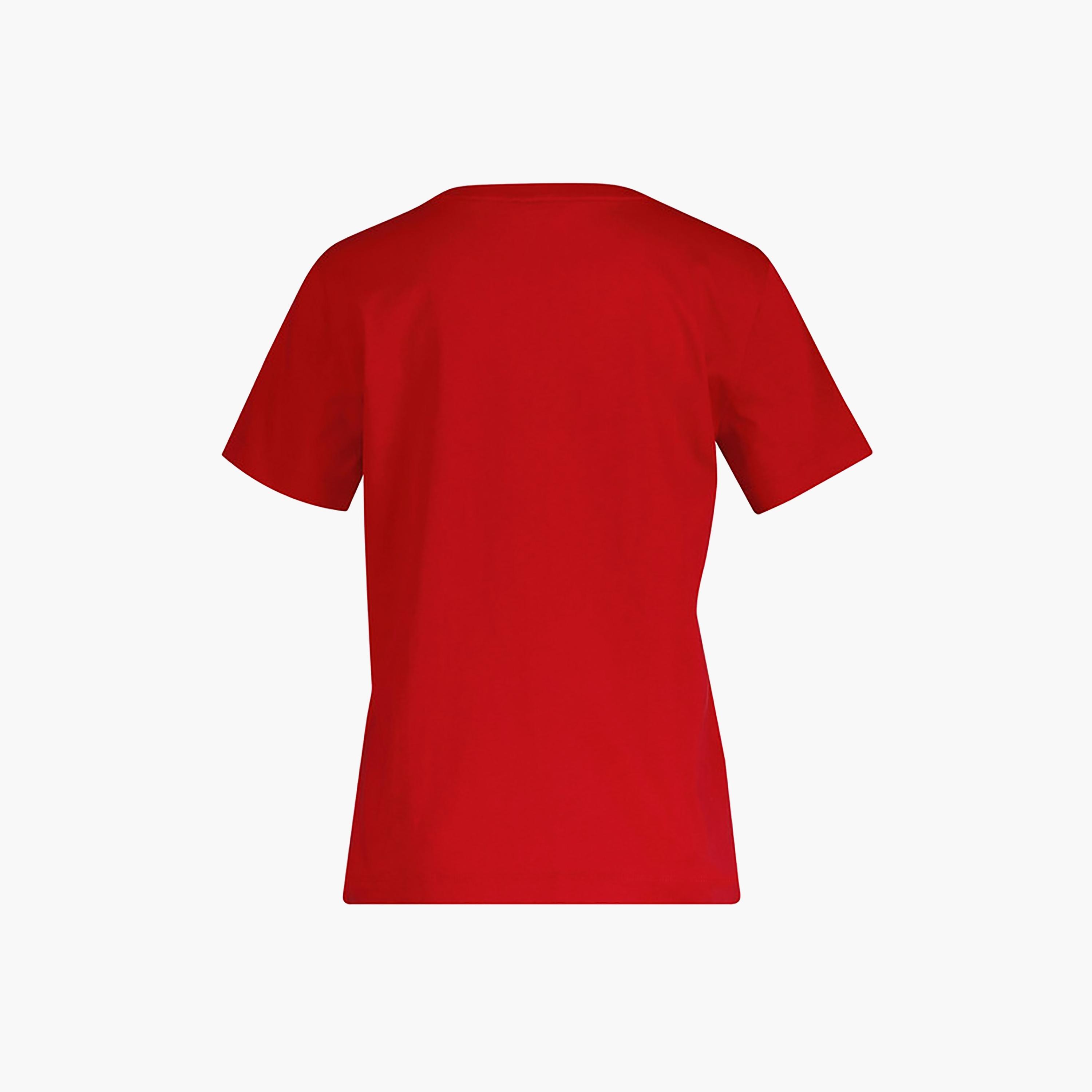 تي شيرت نسائي سادة بياقة دائرية وأكمام قصيرة من غانت-women-clothing-tshirts-image-15