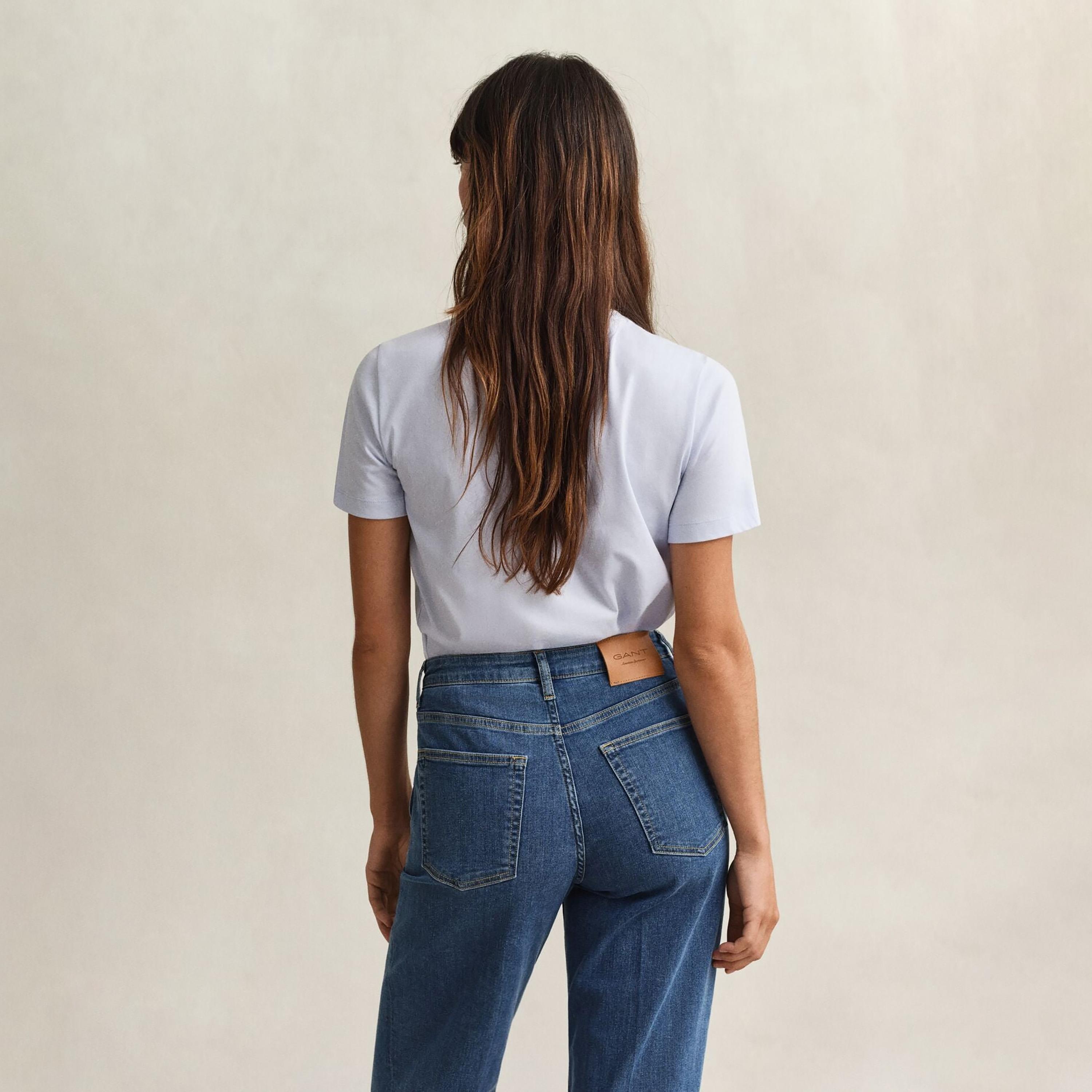 Gant Plain Crew Neck Short Sleeves Women's T-Shirt-women-clothing-tshirts-image-4