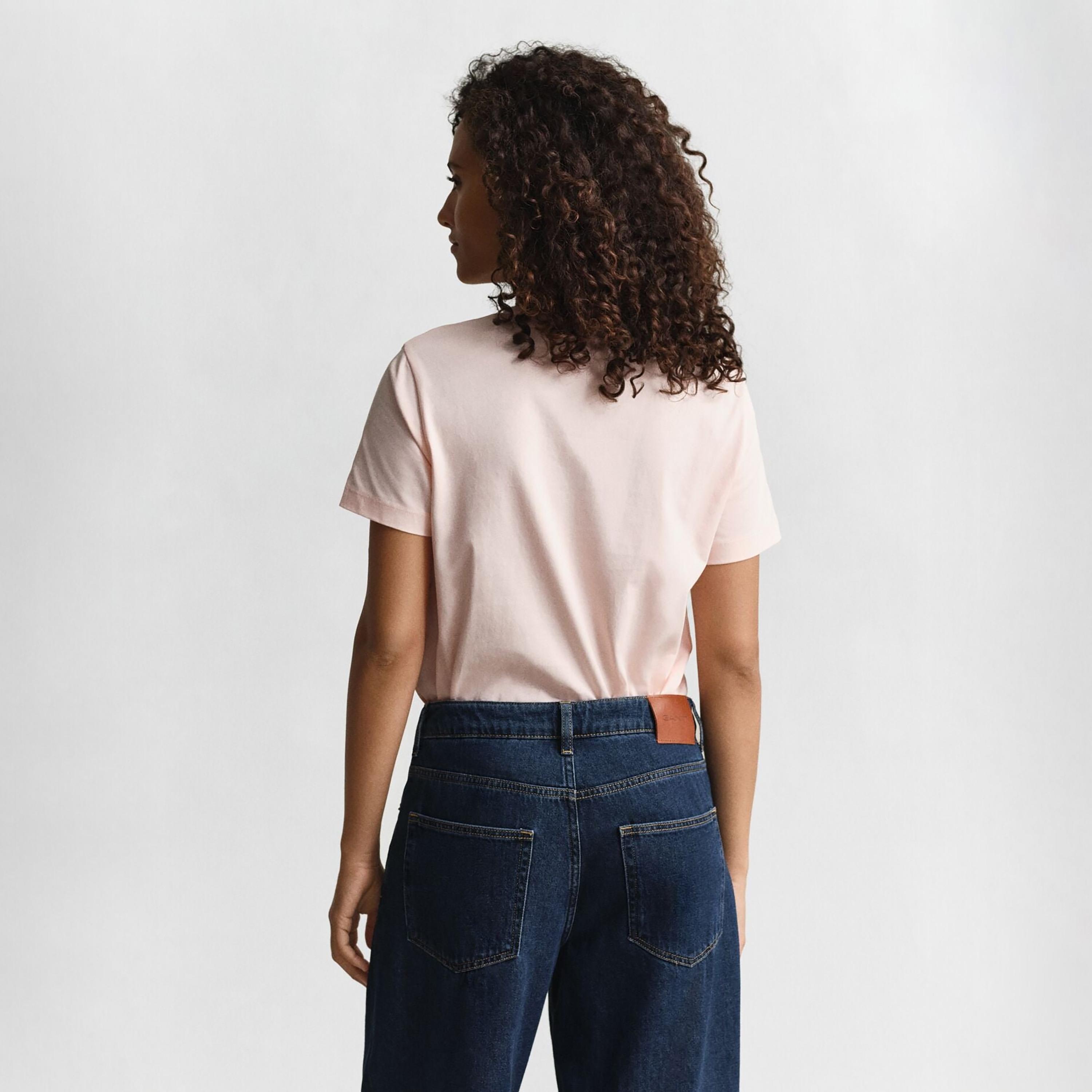 تيشيرت حريمي بياقة دائرية وأكمام قصيرة، سادة من جانت-women-clothing-tshirts-image-10
