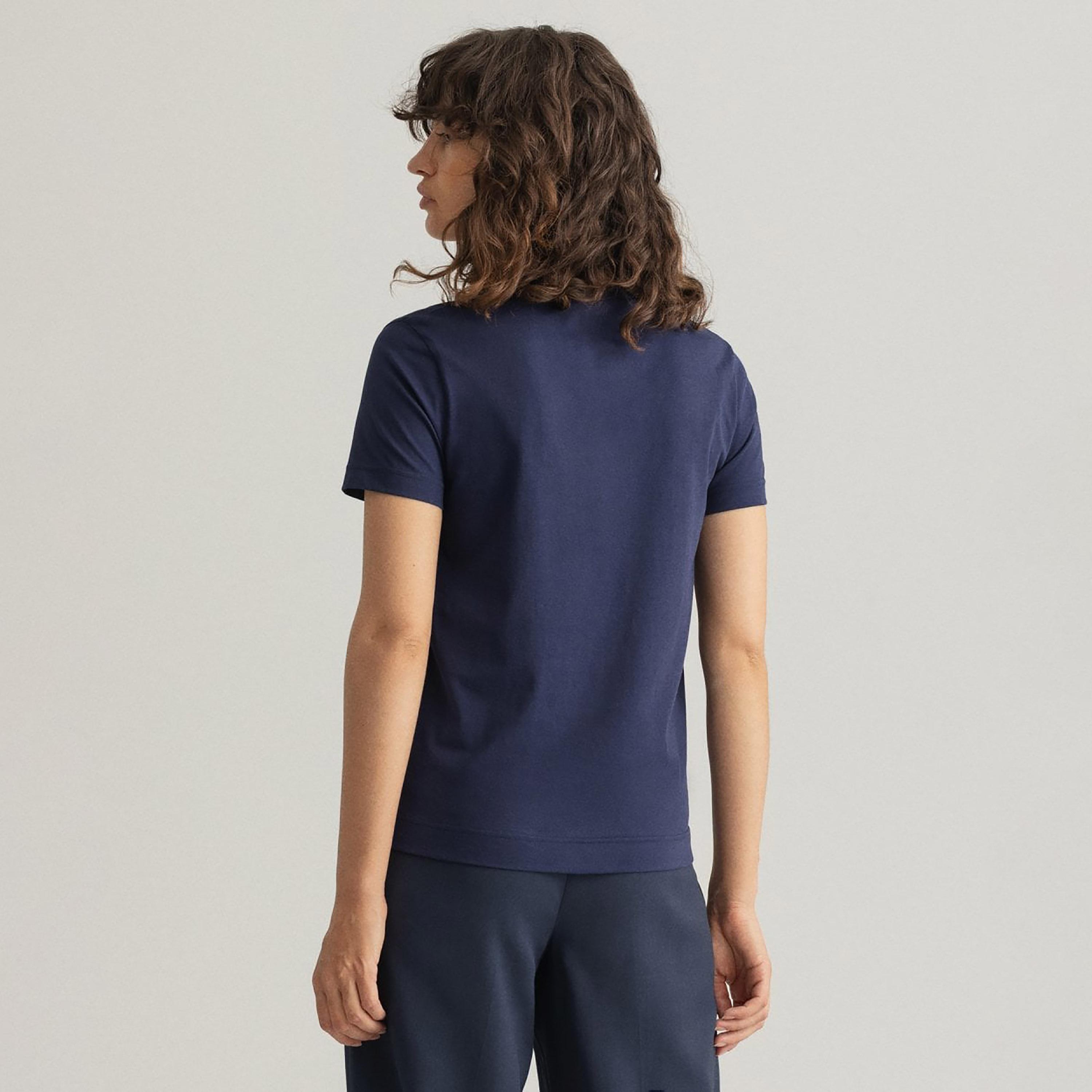 Gant Embroidered Logo Crew Neck Short Sleeves T-Shirt-women-clothing-tshirts-image-4