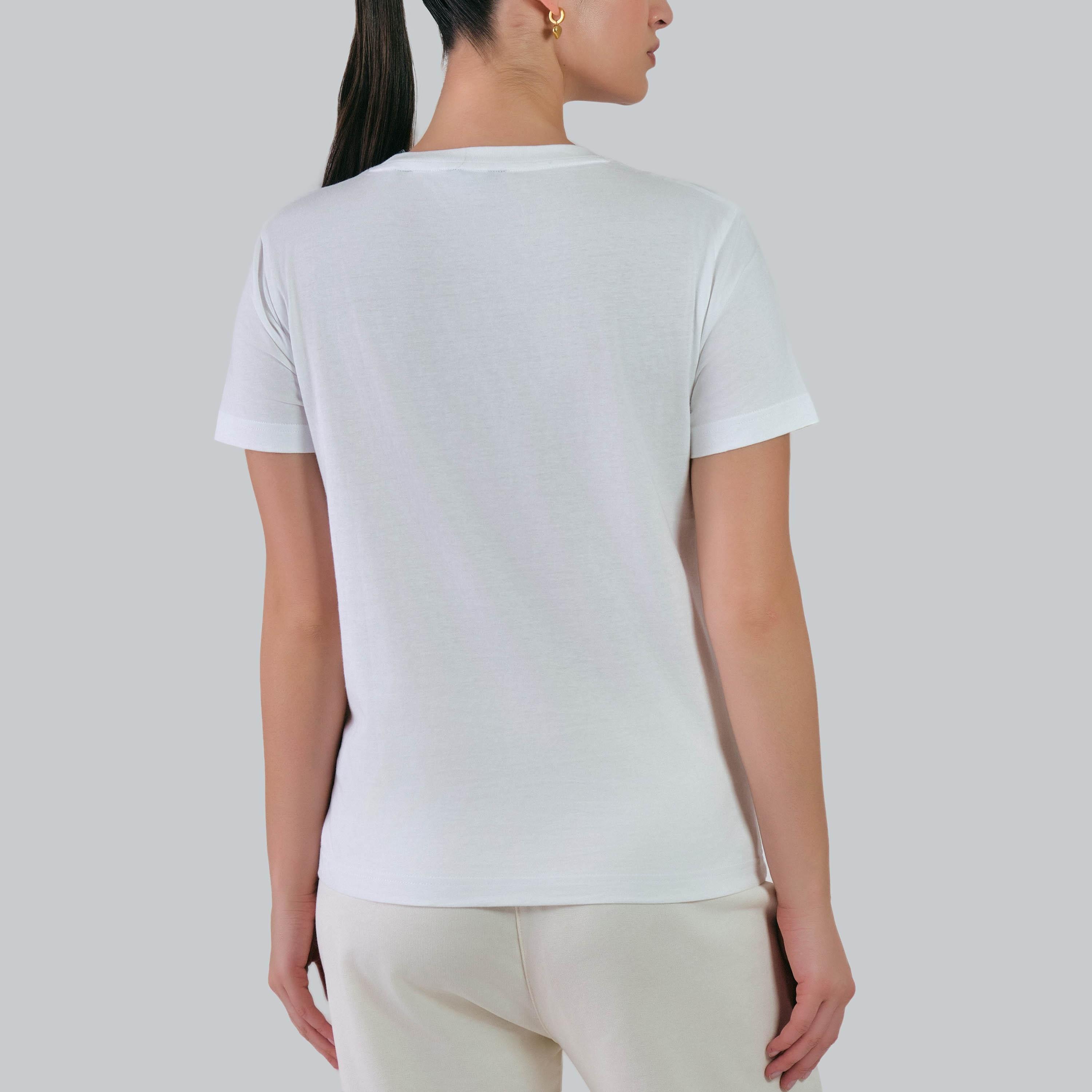 Gant Shield Logo Print Round Neck Short Sleeves Women's T-Shirt-women-clothing-tshirts-image-4