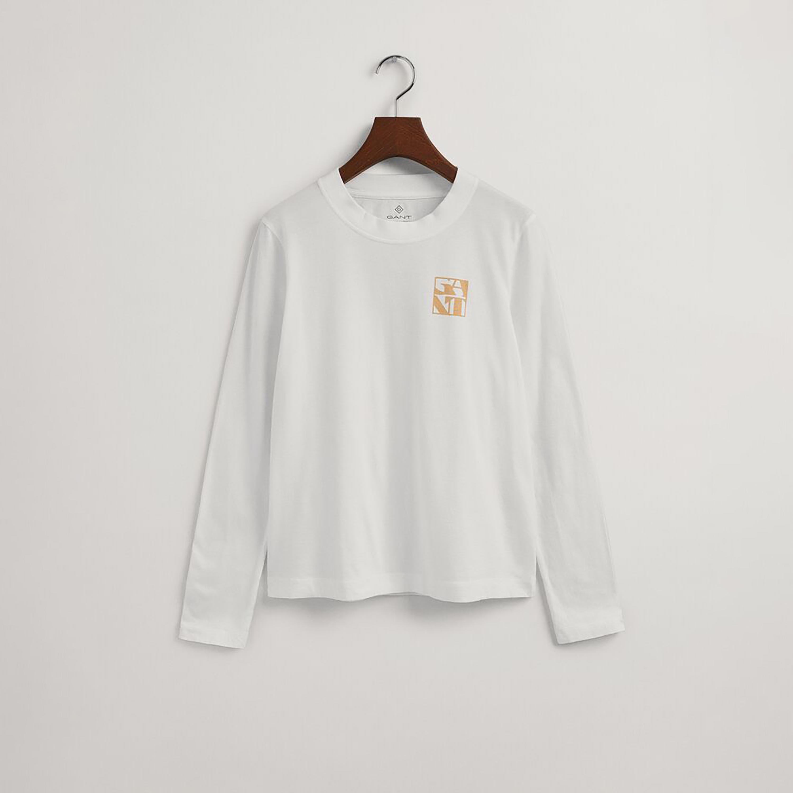 Gant Plain Round Neck Long Sleeves Women's T-Shirt-women-clothing-tshirts-image-1