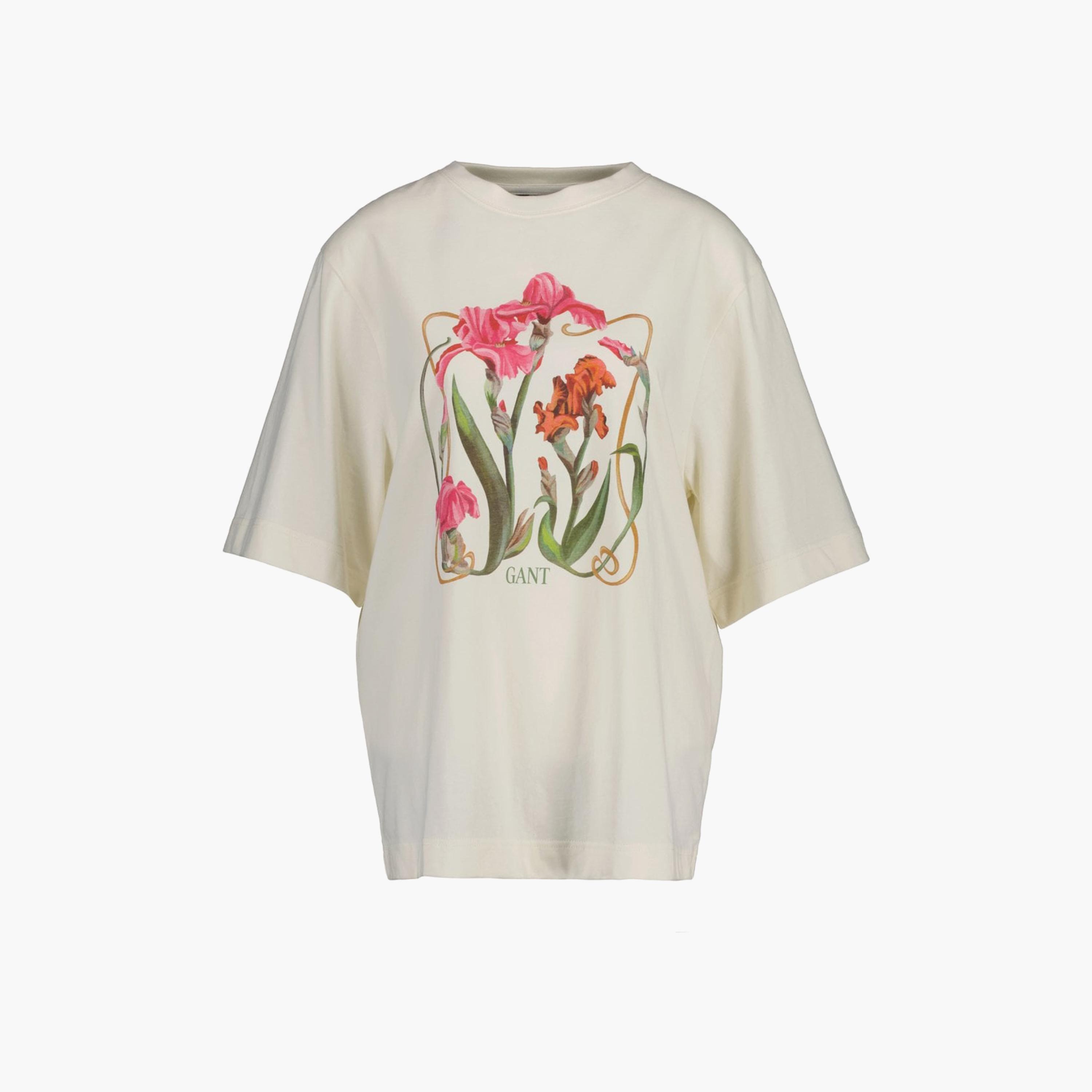 Gant Floral Crew Neck Short Sleeves T-Shirt-women-clothing-tshirts-image-1