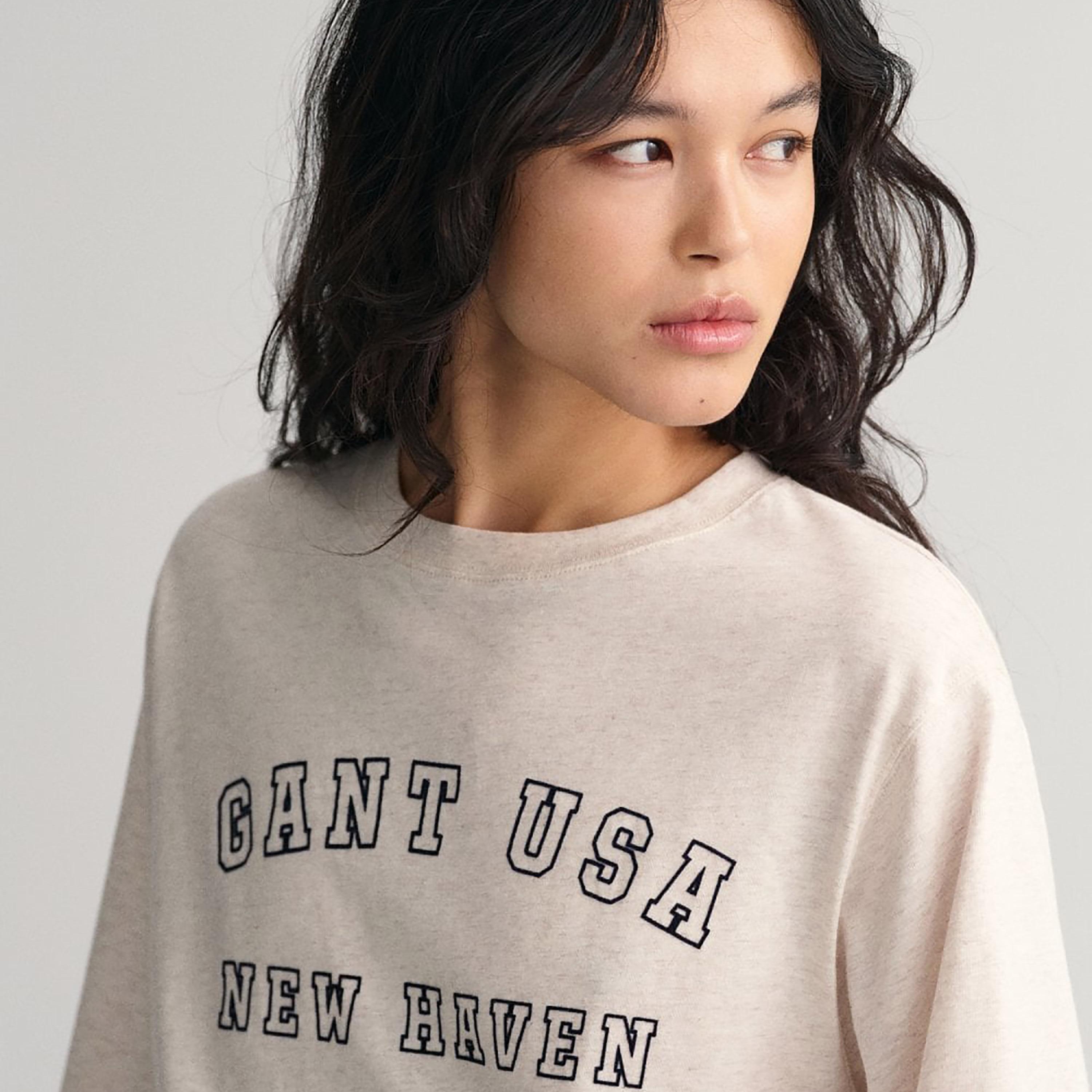 Gant Logo Detail Crew Neck Short Sleeves T-Shirt-women-clothing-tshirts-image-3