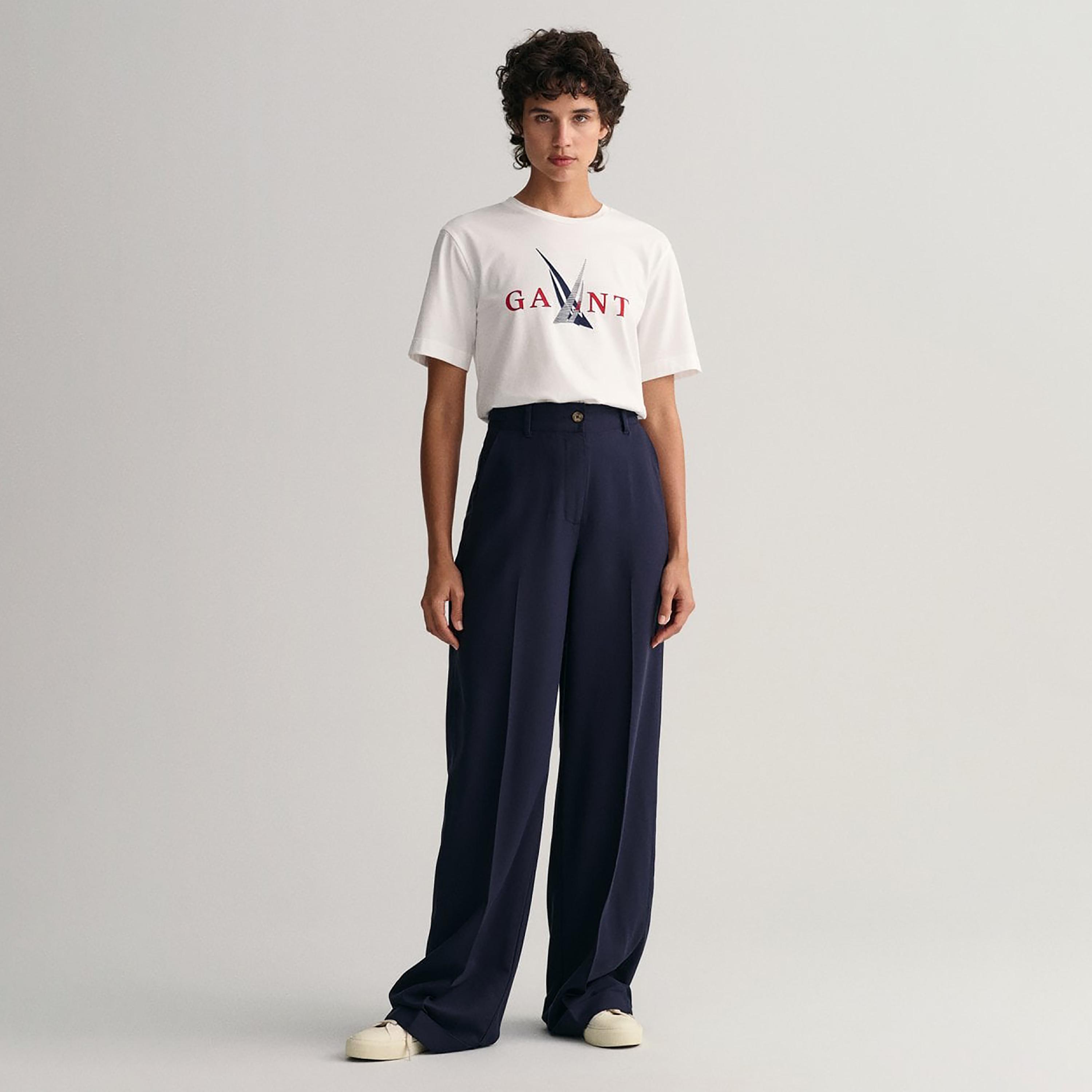 Gant Logo Print Crew Neck Short Sleeves T-Shirt-women-clothing-tshirts-image-2