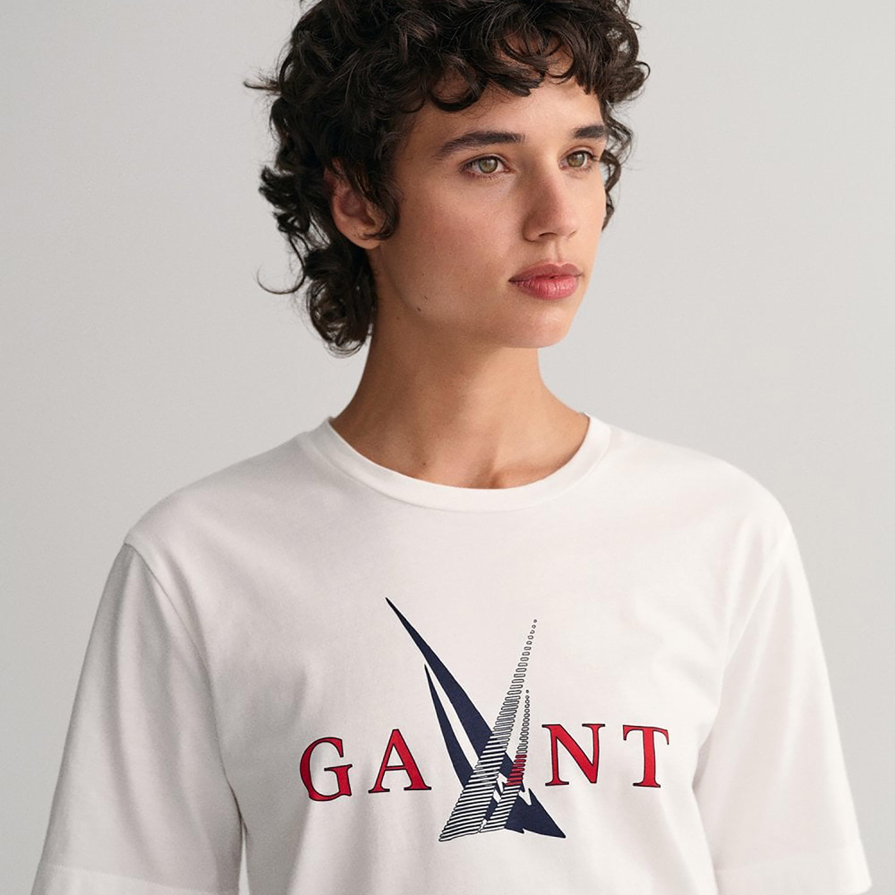 Gant Logo Print Crew Neck Short Sleeves T-Shirt-women-clothing-tshirts-image-3