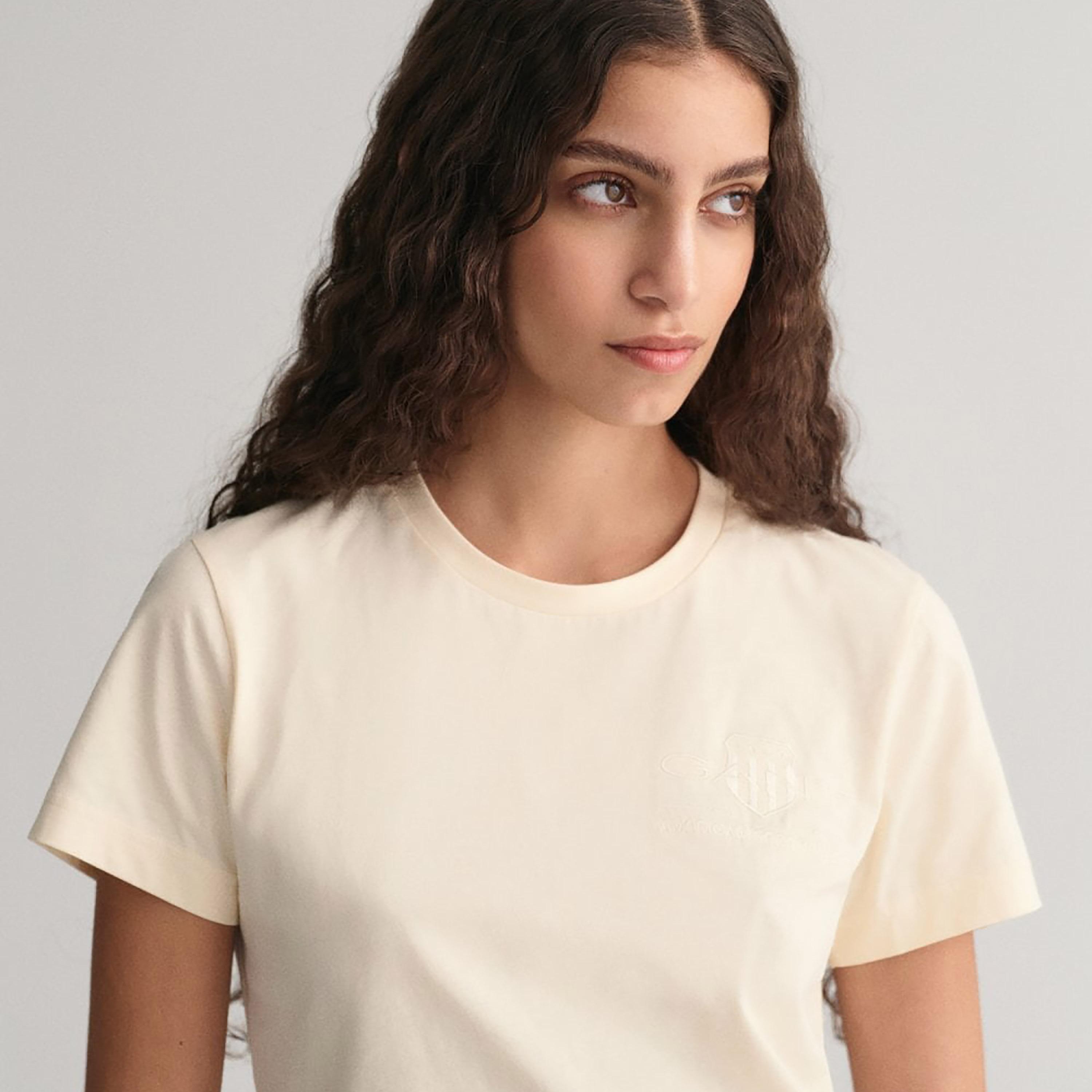 Gant Embroidered Logo Crew Neck Short Sleeves T-Shirt-women-clothing-tshirts-image-3