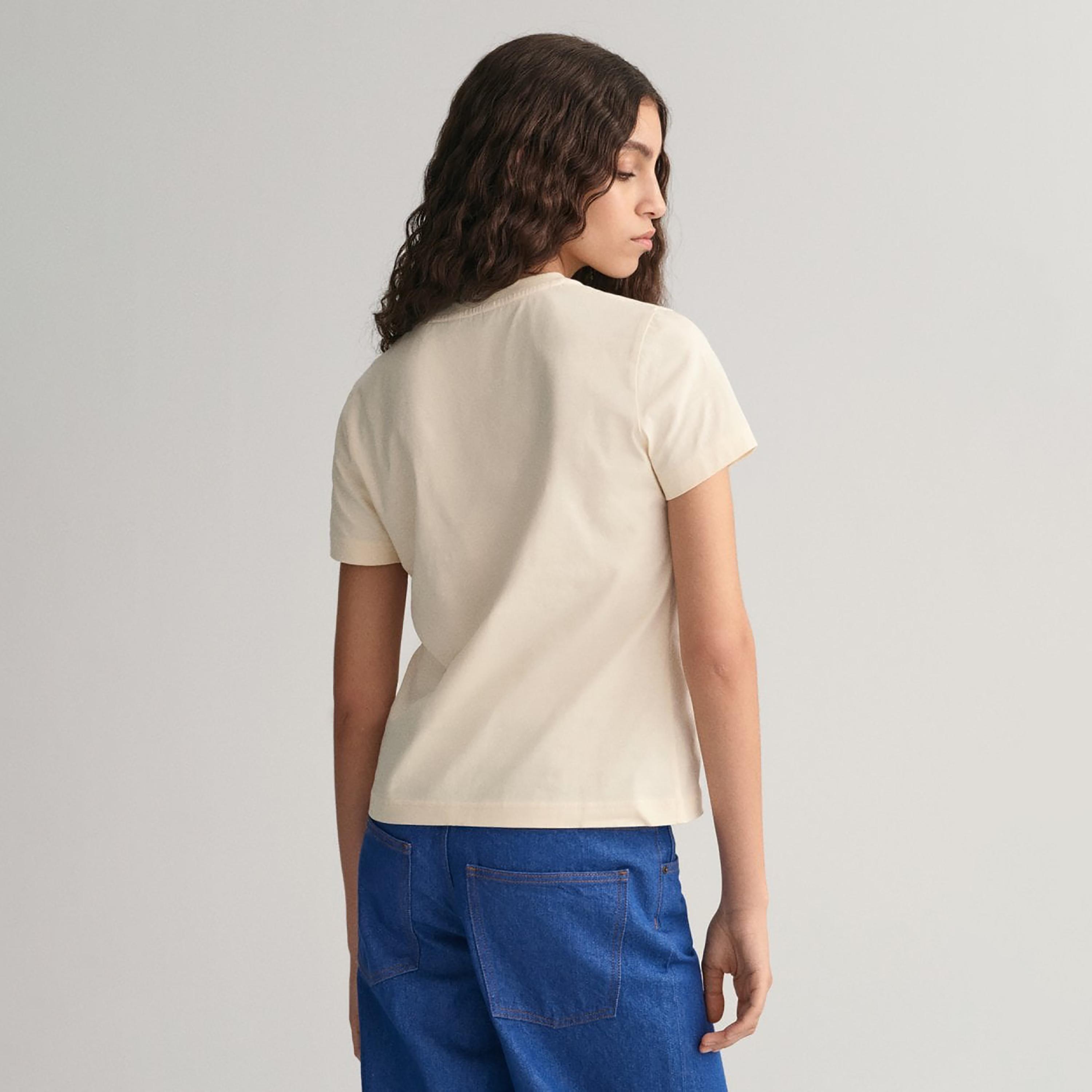 Gant Embroidered Logo Crew Neck Short Sleeves T-Shirt-women-clothing-tshirts-image-4