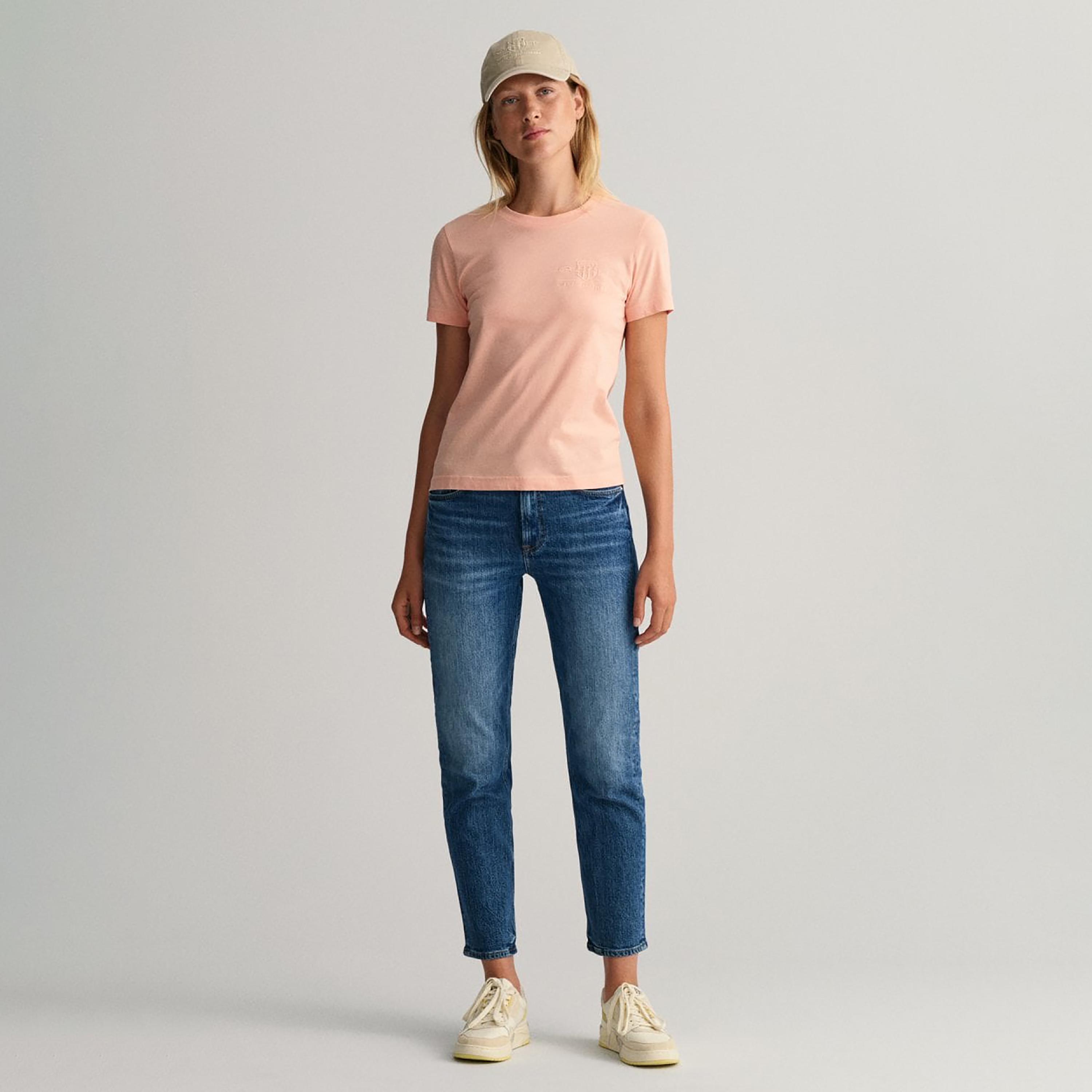Gant Embroidered Logo Crew Neck Short Sleeves T-Shirt-women-clothing-tshirts-image-2