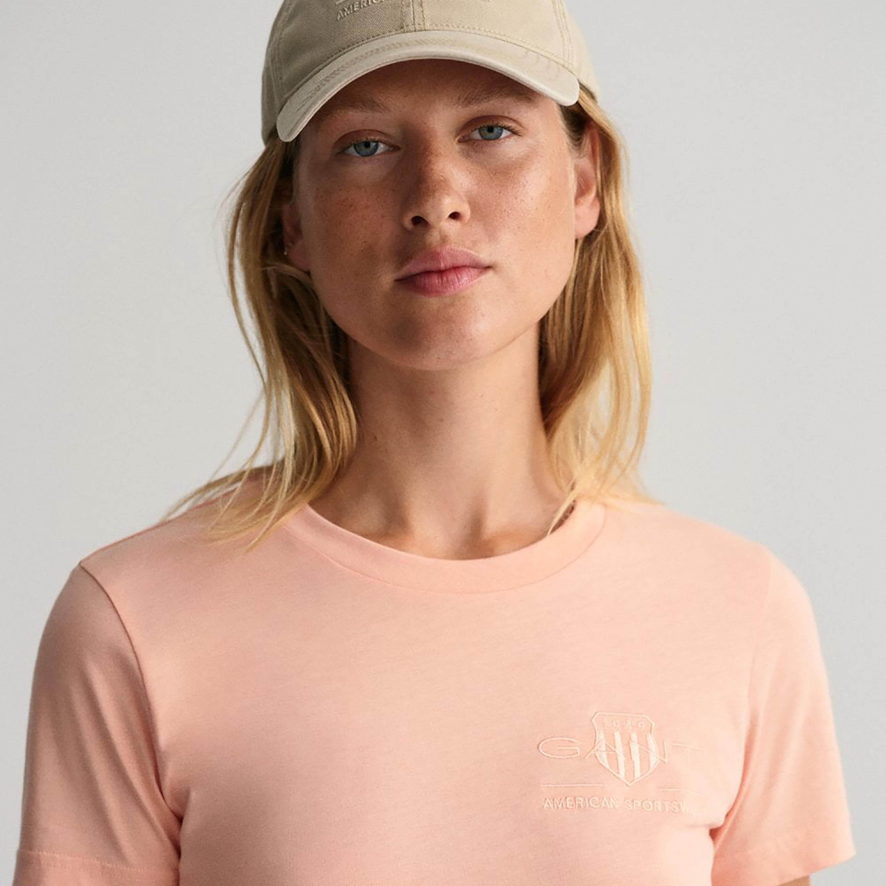 Gant Embroidered Logo Crew Neck Short Sleeves T-Shirt-women-clothing-tshirts-image-3