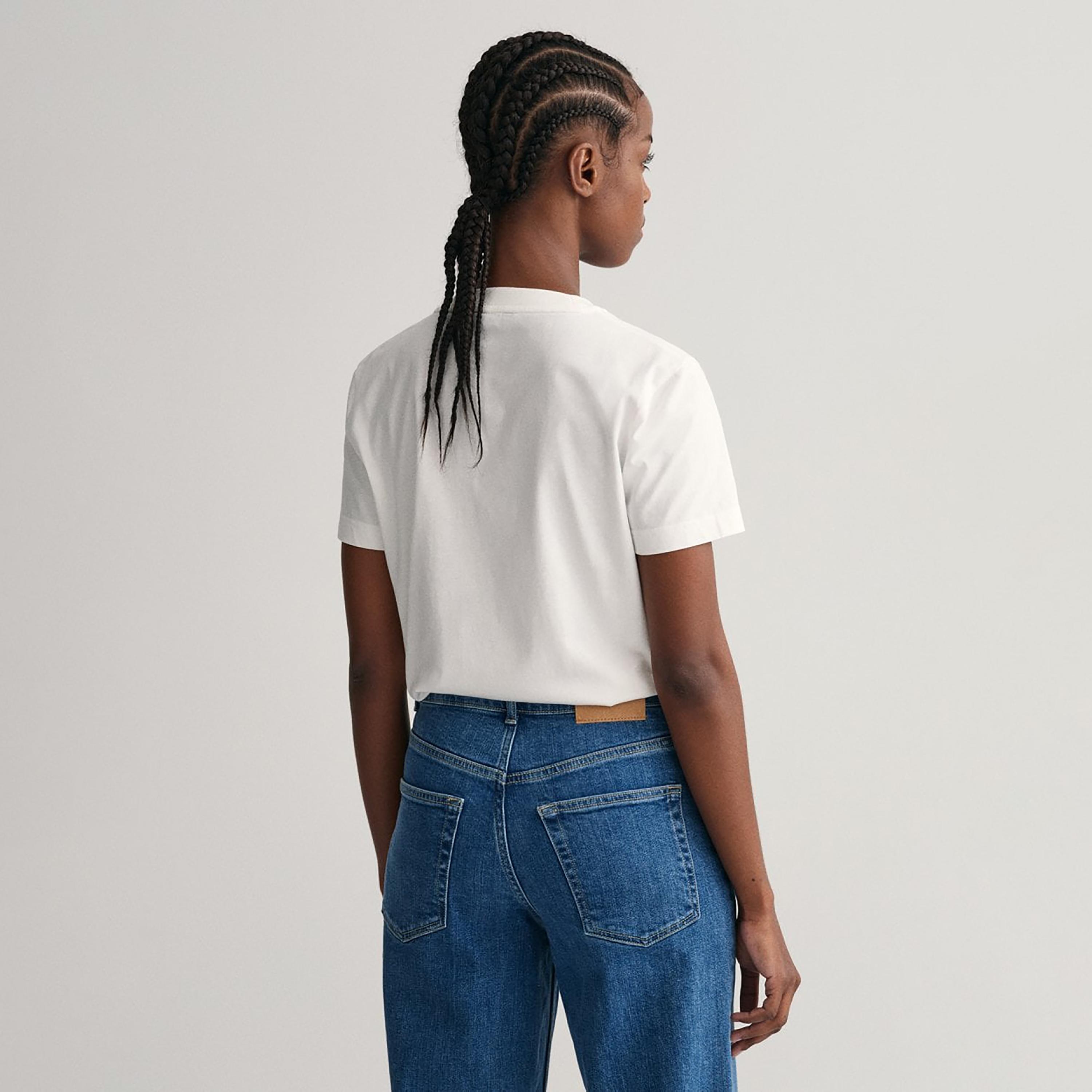 Gant Embroidered Logo Crew Neck Short Sleeves T-Shirt-women-clothing-tshirts-image-4
