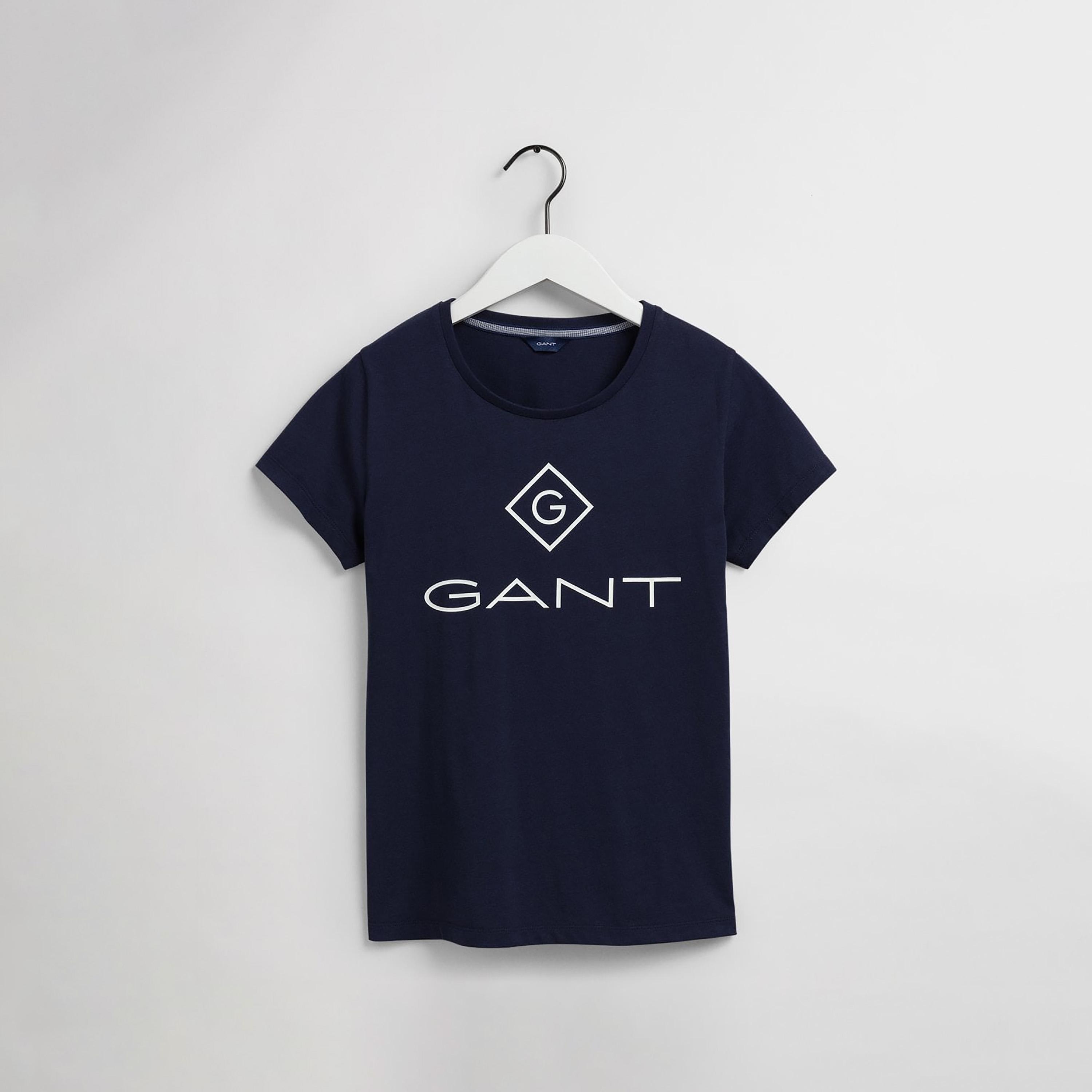 Gant Logo Print Round Neck Short Sleeves Women's T-Shirt-women-clothing-tshirts-image-5