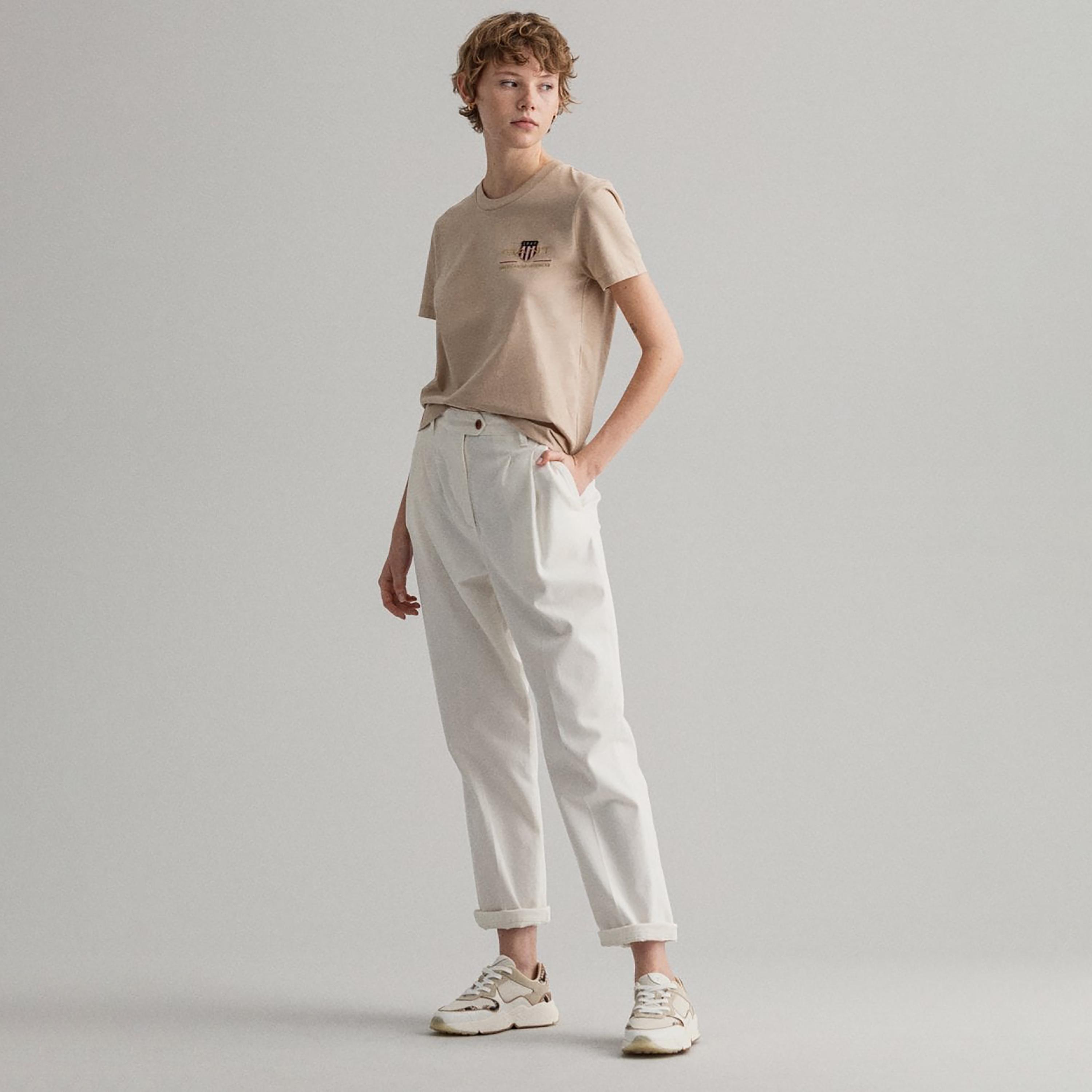 Gant Embroidered Logo Crew Neck Short Sleeves T-Shirt-women-clothing-tshirts-image-2