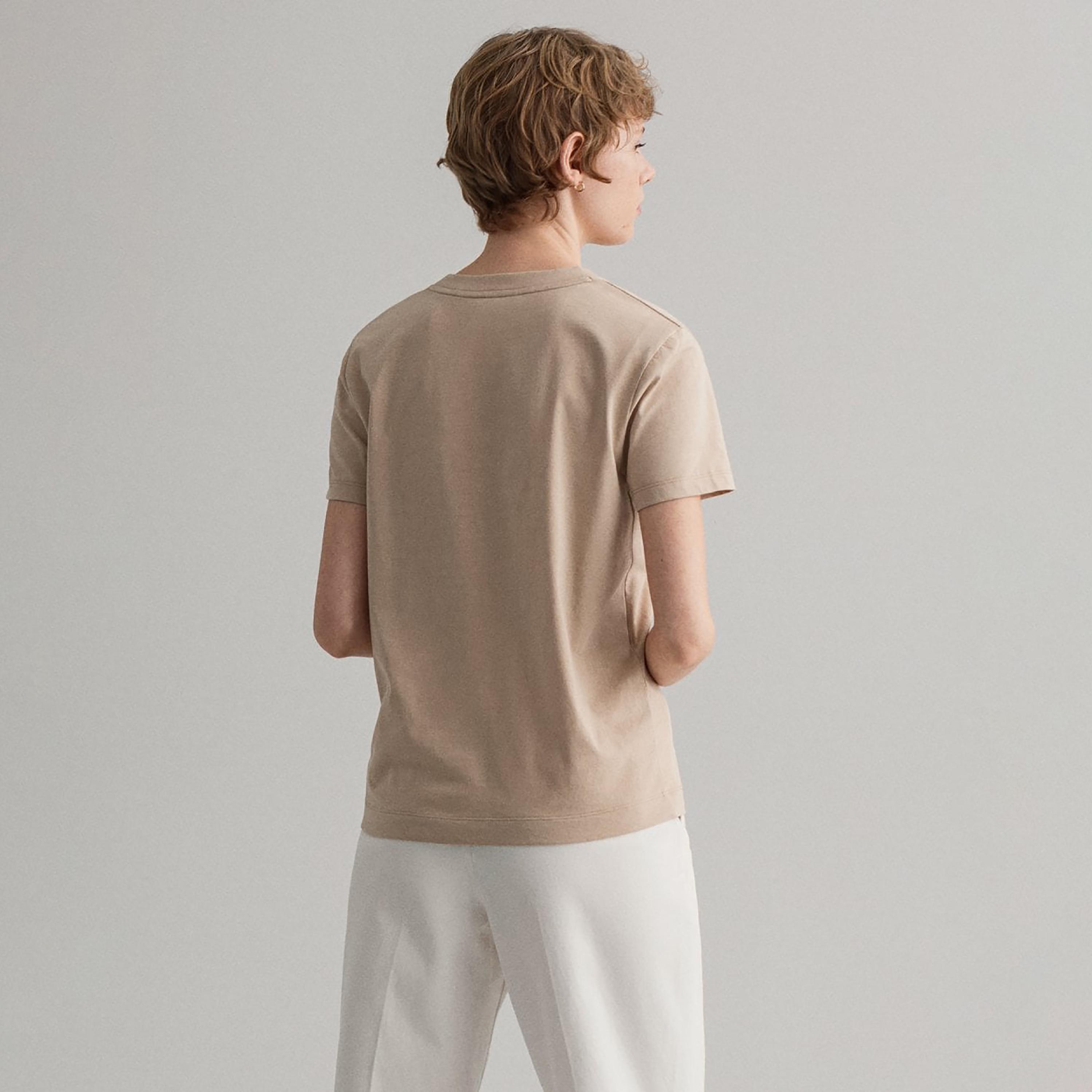 Gant Embroidered Logo Crew Neck Short Sleeves T-Shirt-women-clothing-tshirts-image-4