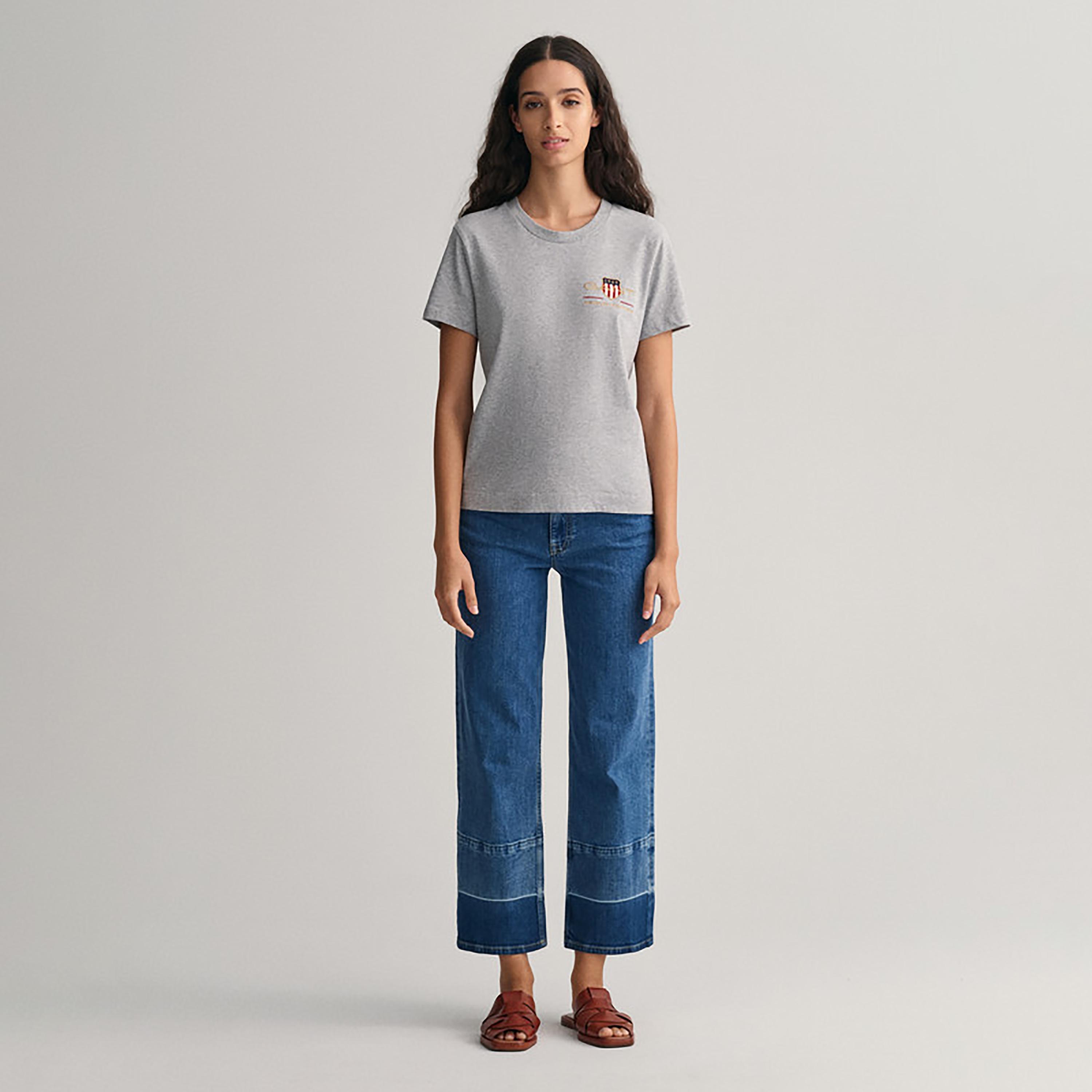 Gant Embroidered Logo Crew Neck Short Sleeves T-Shirt-women-clothing-tshirts-image-2