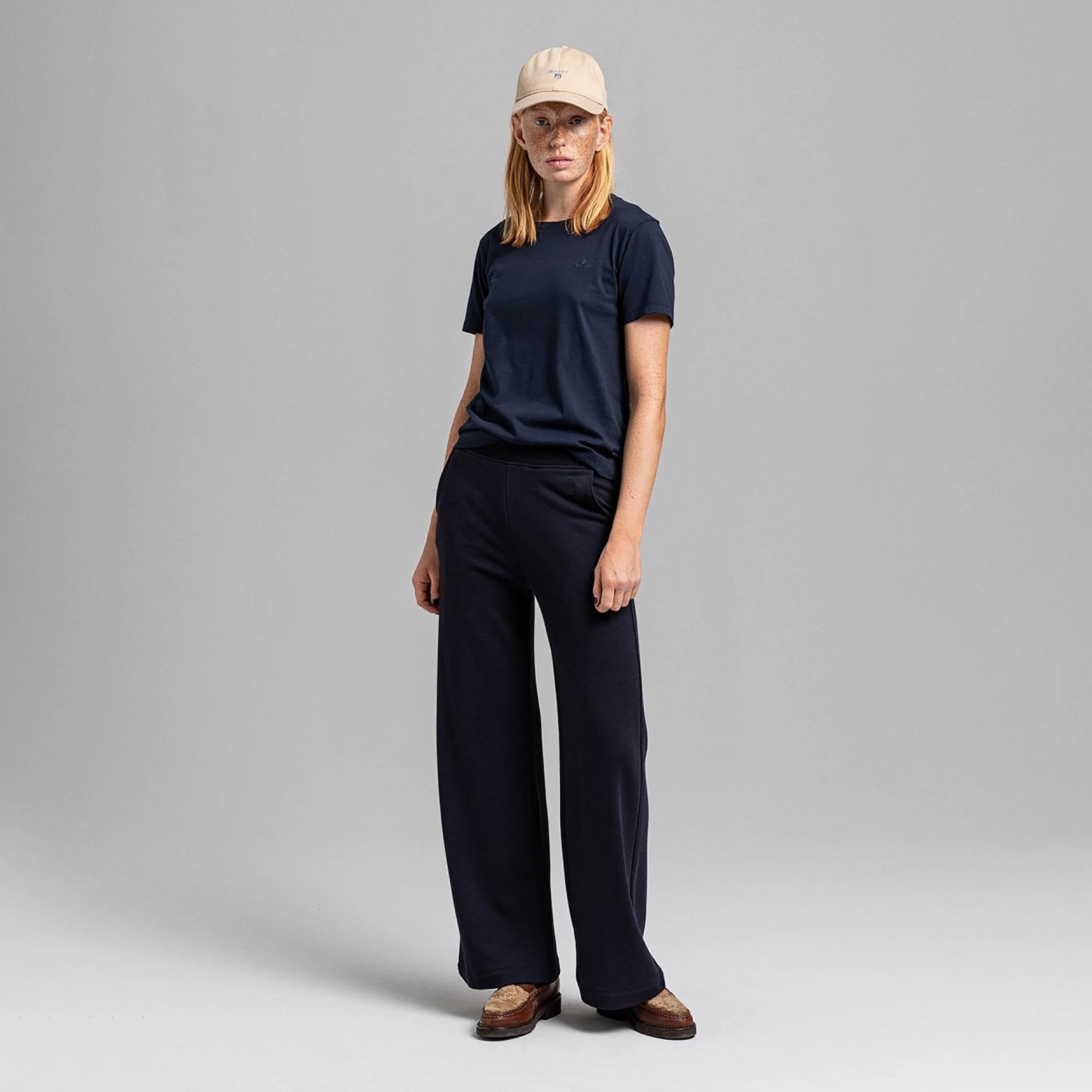 Gant Plain Round Neck Short Sleeves Women's T-Shirt-women-clothing-tshirts-image-2