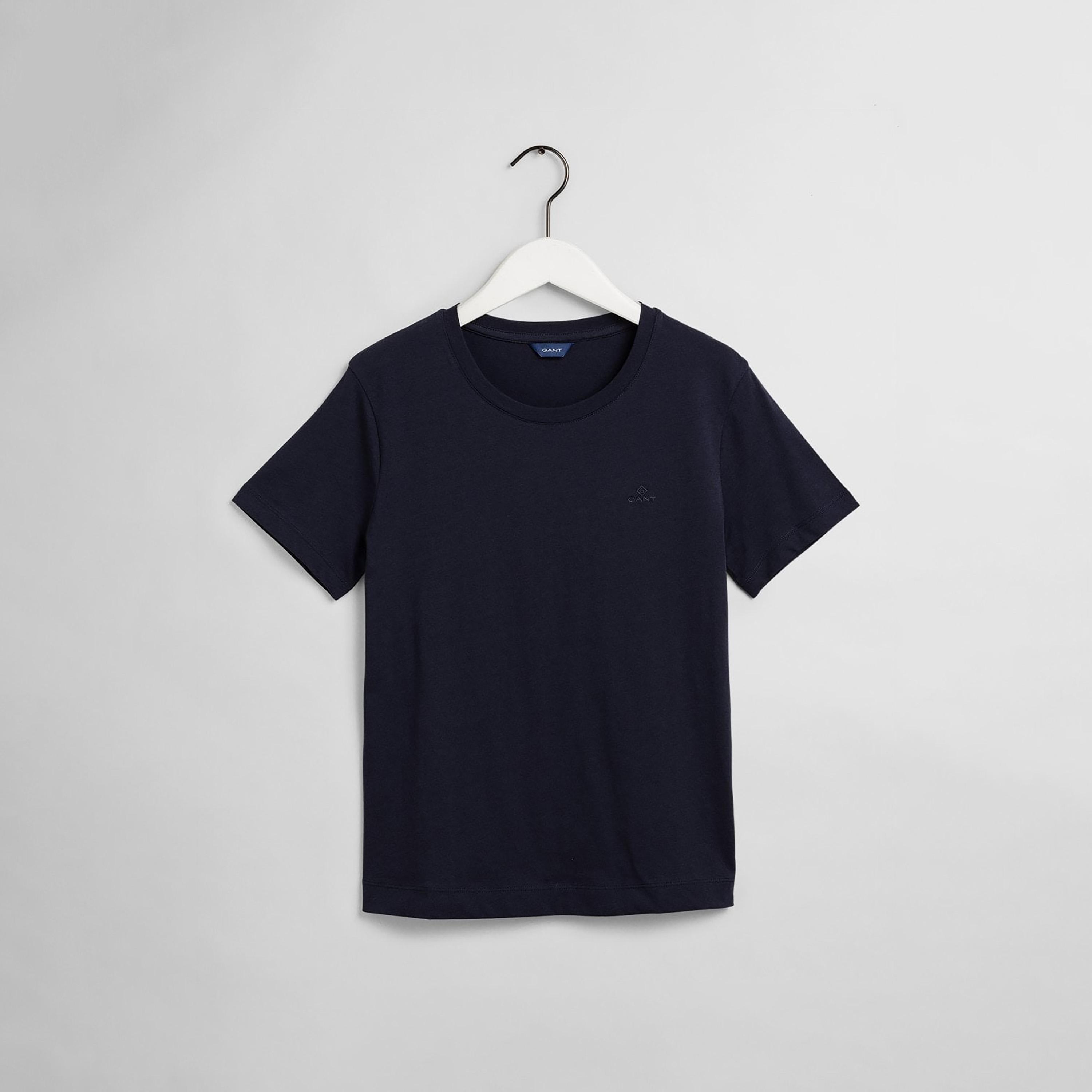 Gant Plain Round Neck Short Sleeves Women's T-Shirt-women-clothing-tshirts-image-5