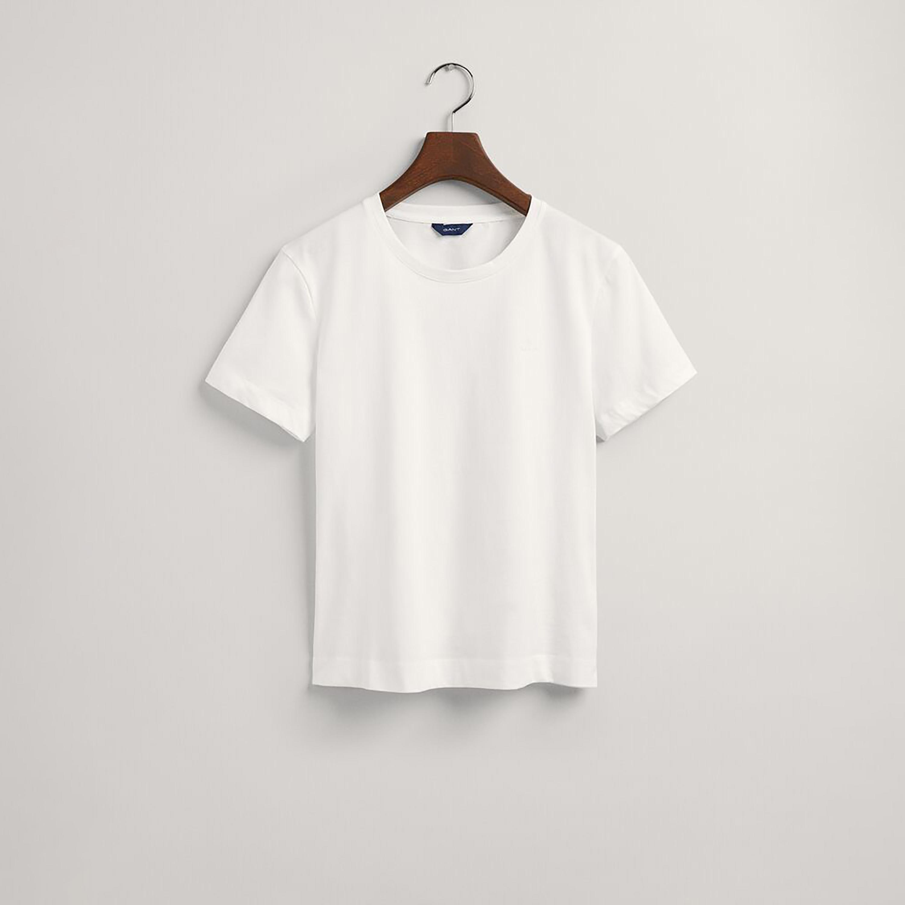 Gant Plain Round Neck Short Sleeves Women's T-Shirt-women-clothing-tshirts-image-6