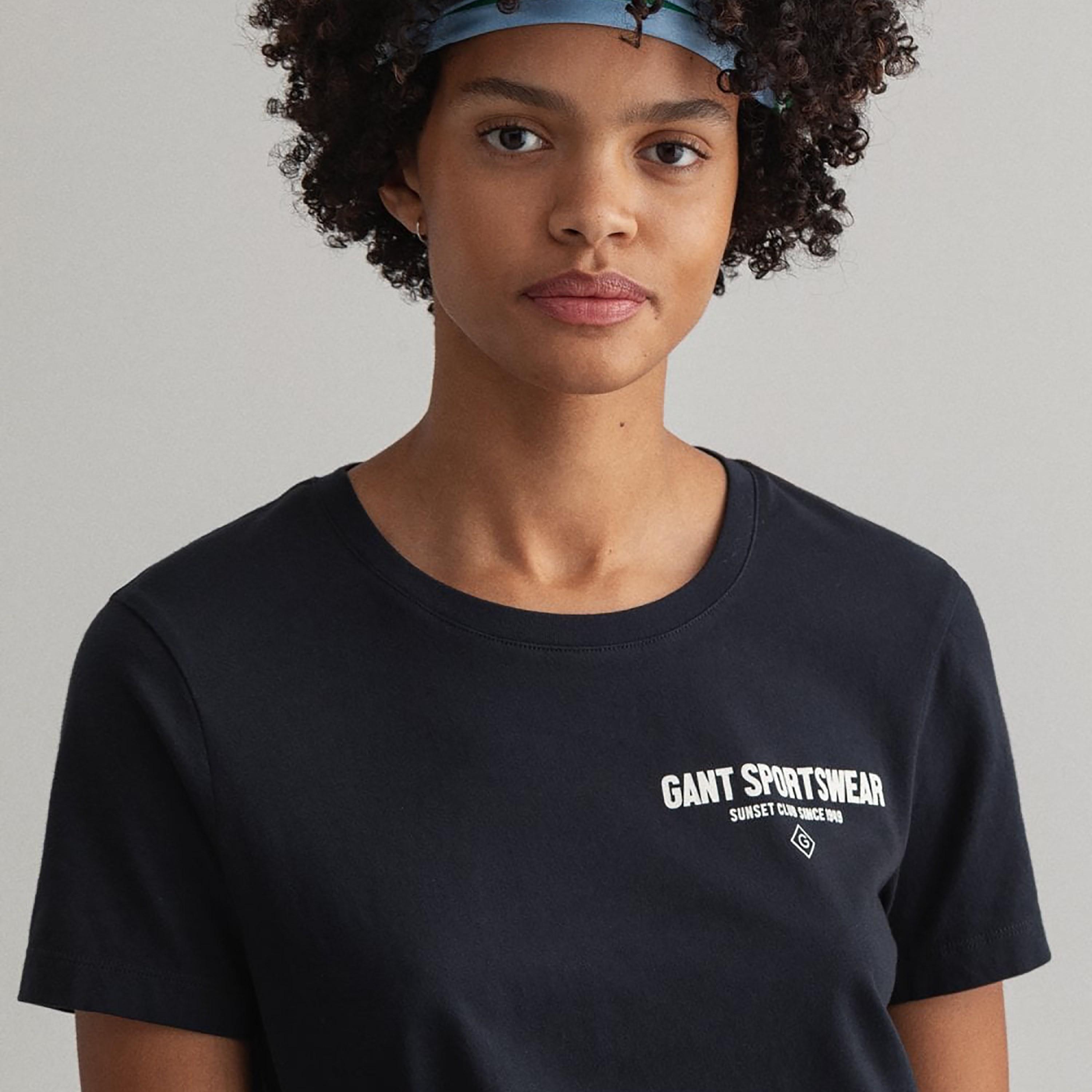 Gant Printed Round Neck Short Sleeves Women's T-Shirt-women-clothing-tshirts-image-3