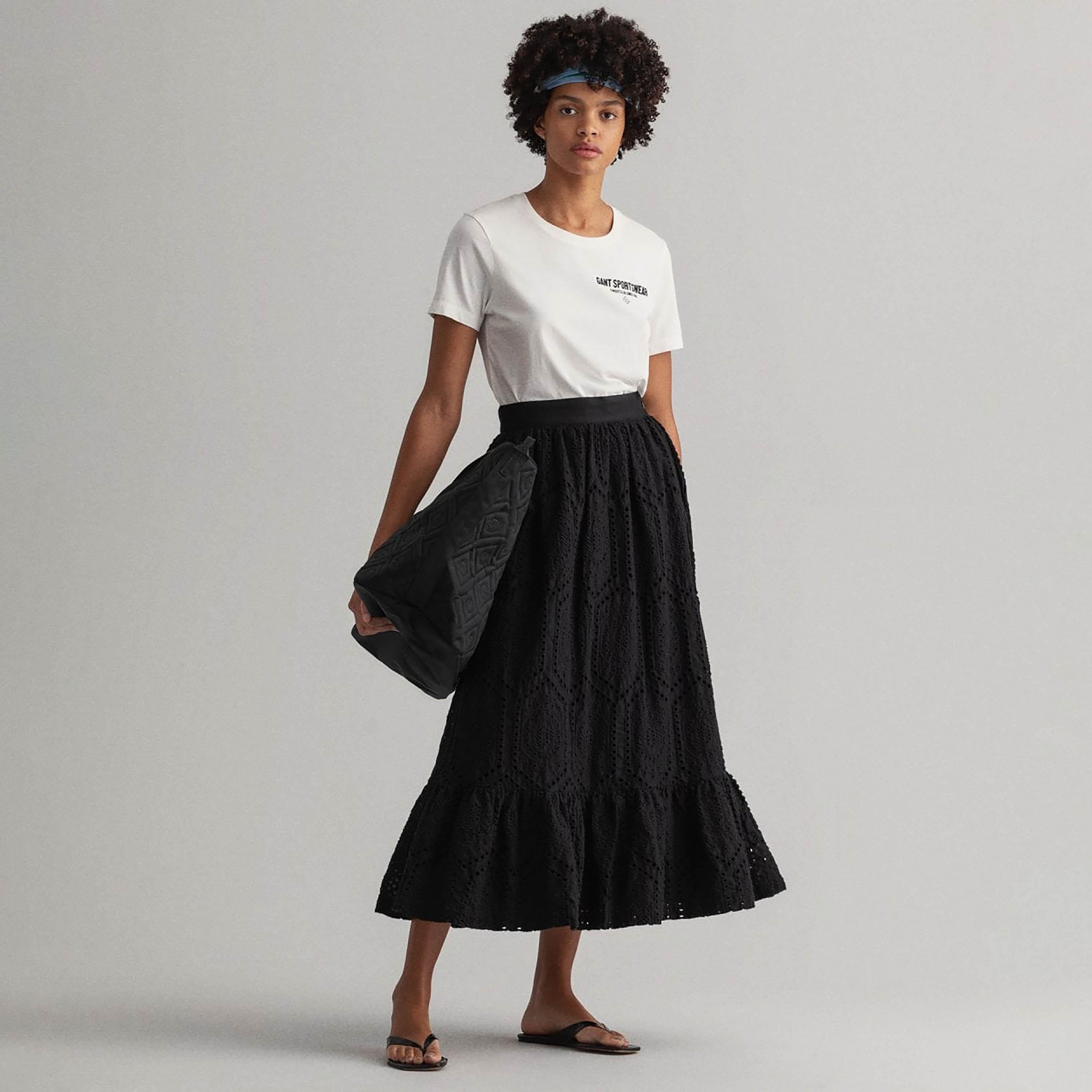 Gant Printed Round Neck Short Sleeves Women's T-Shirt-women-clothing-tshirts-image-7